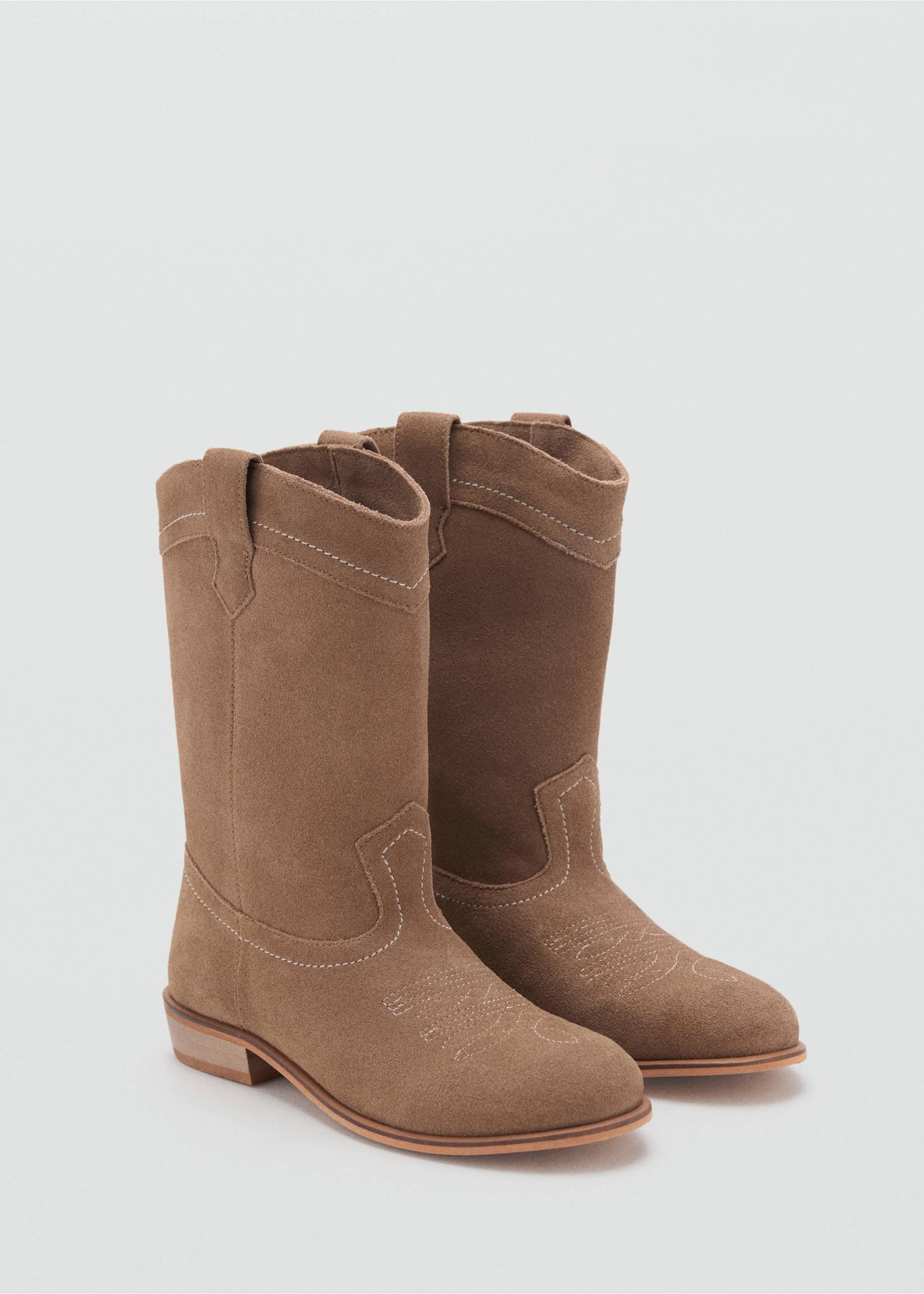 Suede leather boots - Medium plane, Sand. Ref: 17046329-00.
