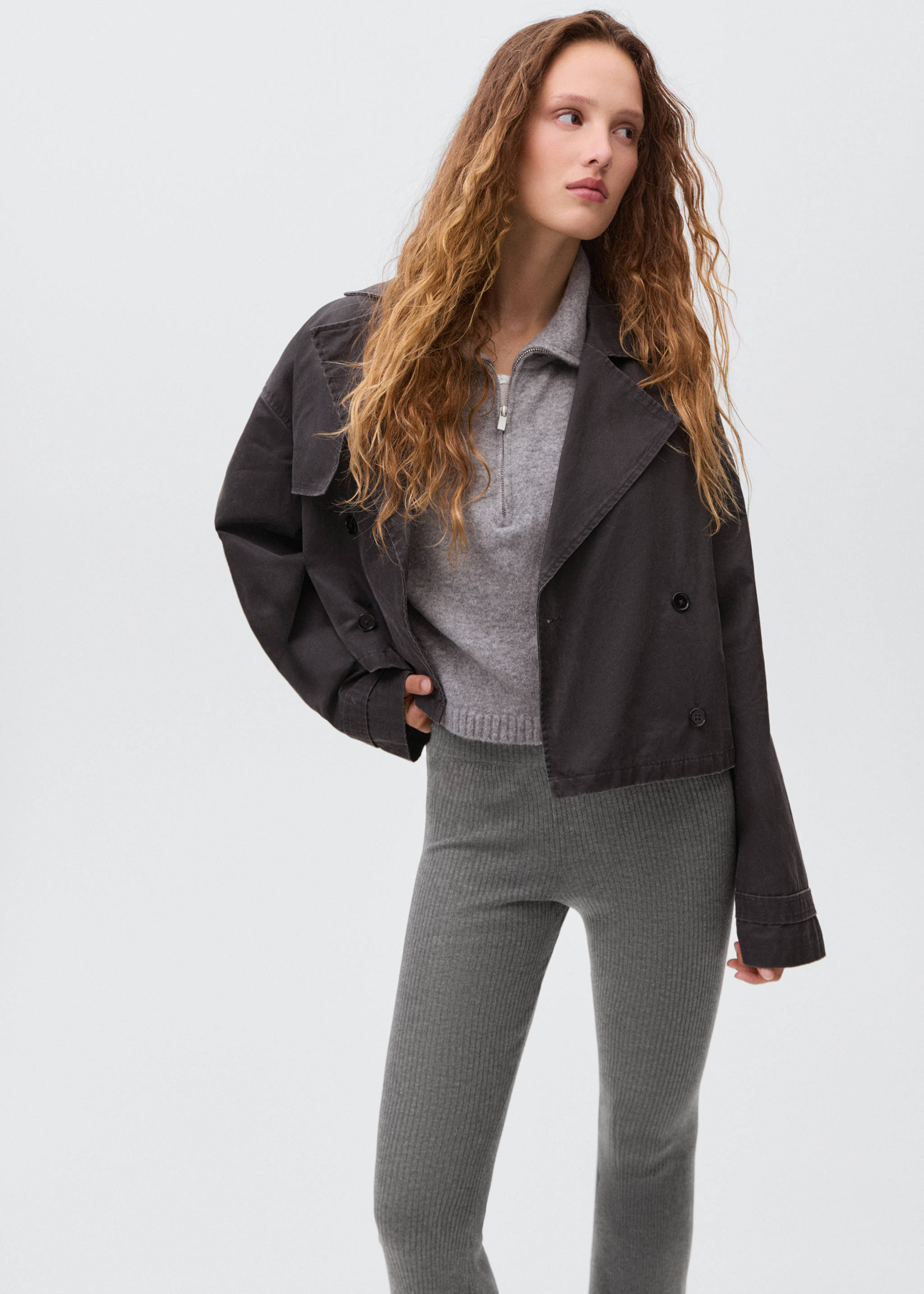 Ribbed flared pants - Details of the article 1