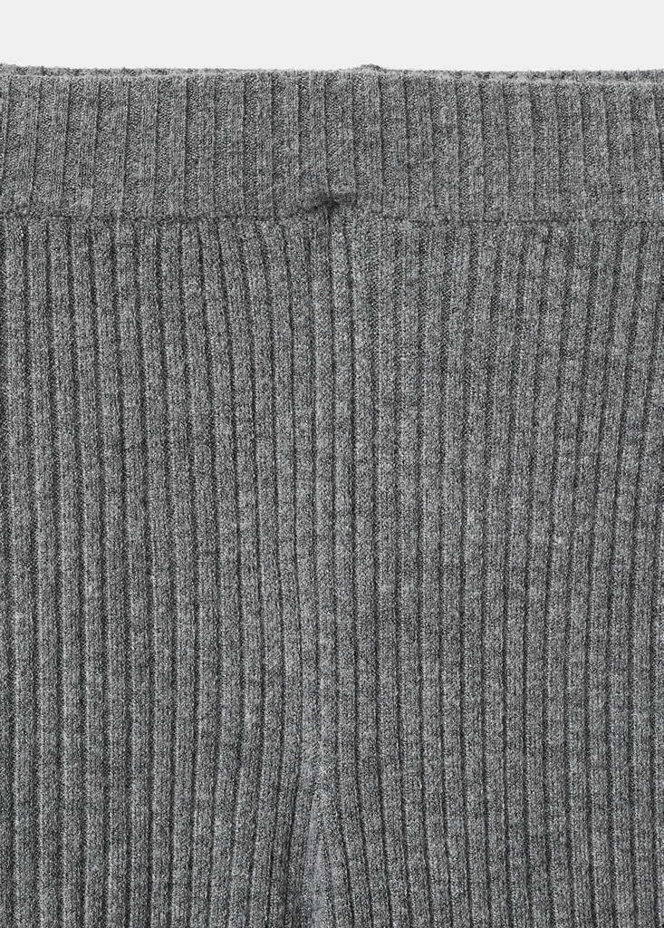 Ribbed flared trousers — Dark Heather Grey