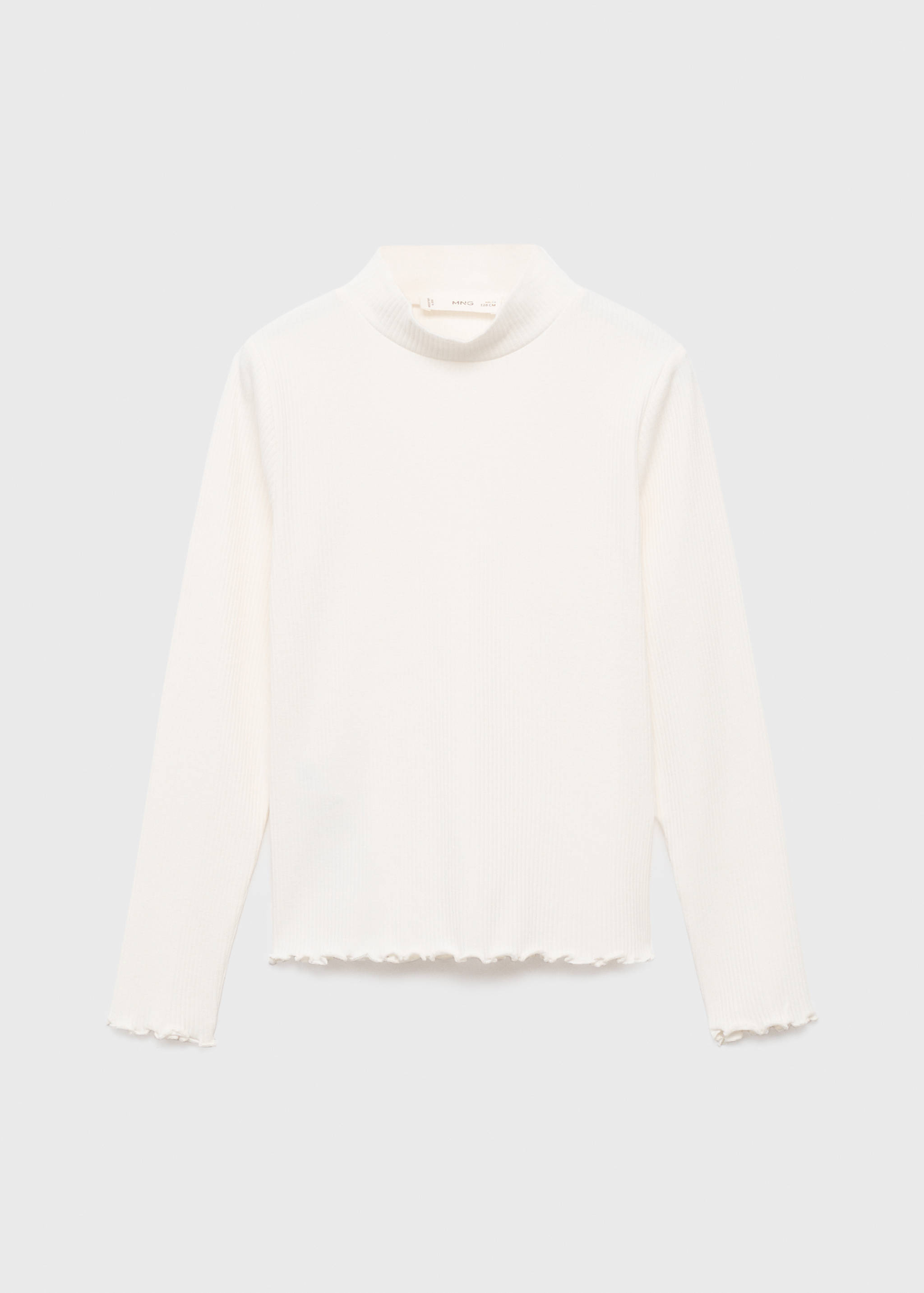 Ribbed high neck t-shirt - Article without model