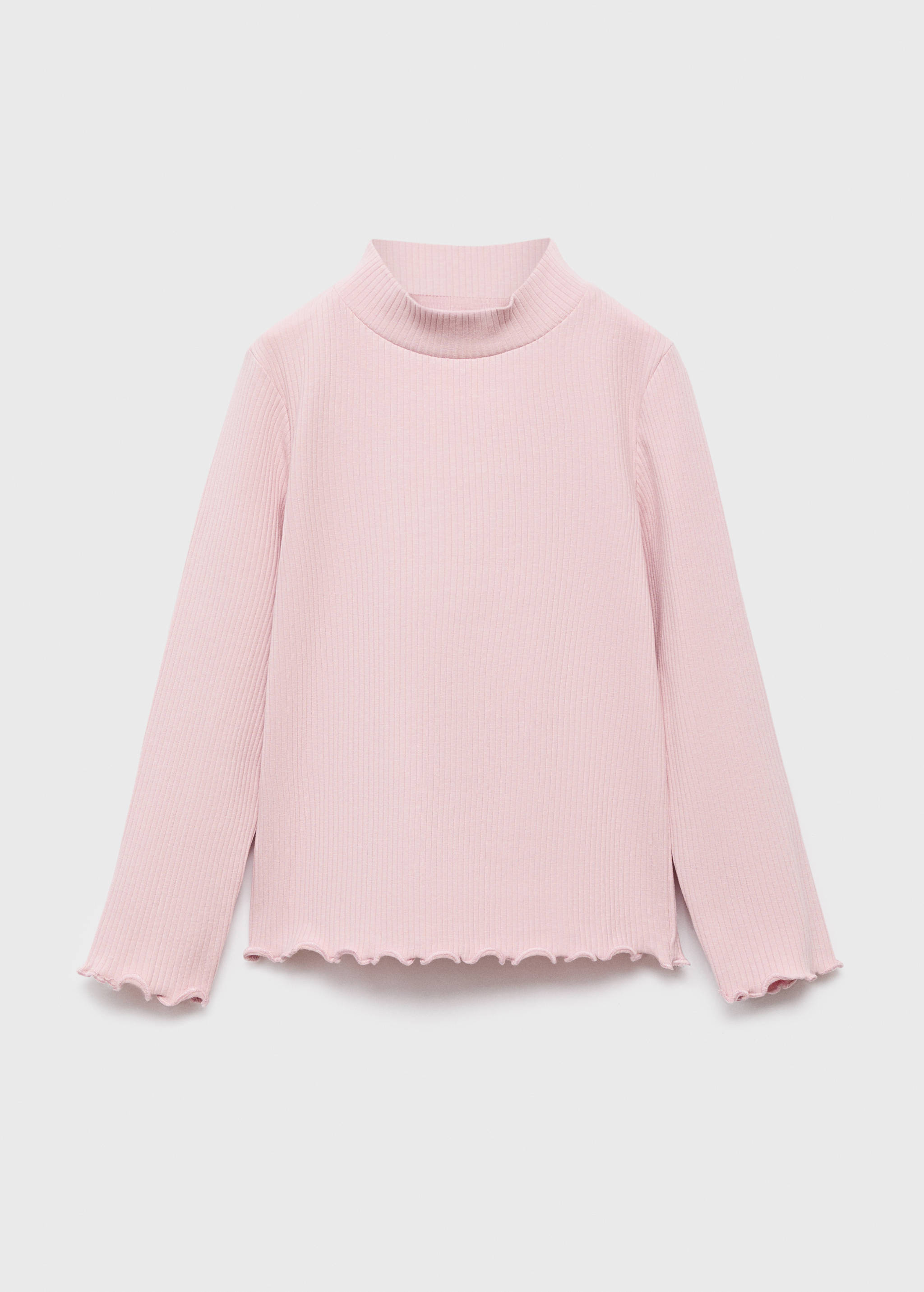 Ribbed high neck t-shirt - Article without model