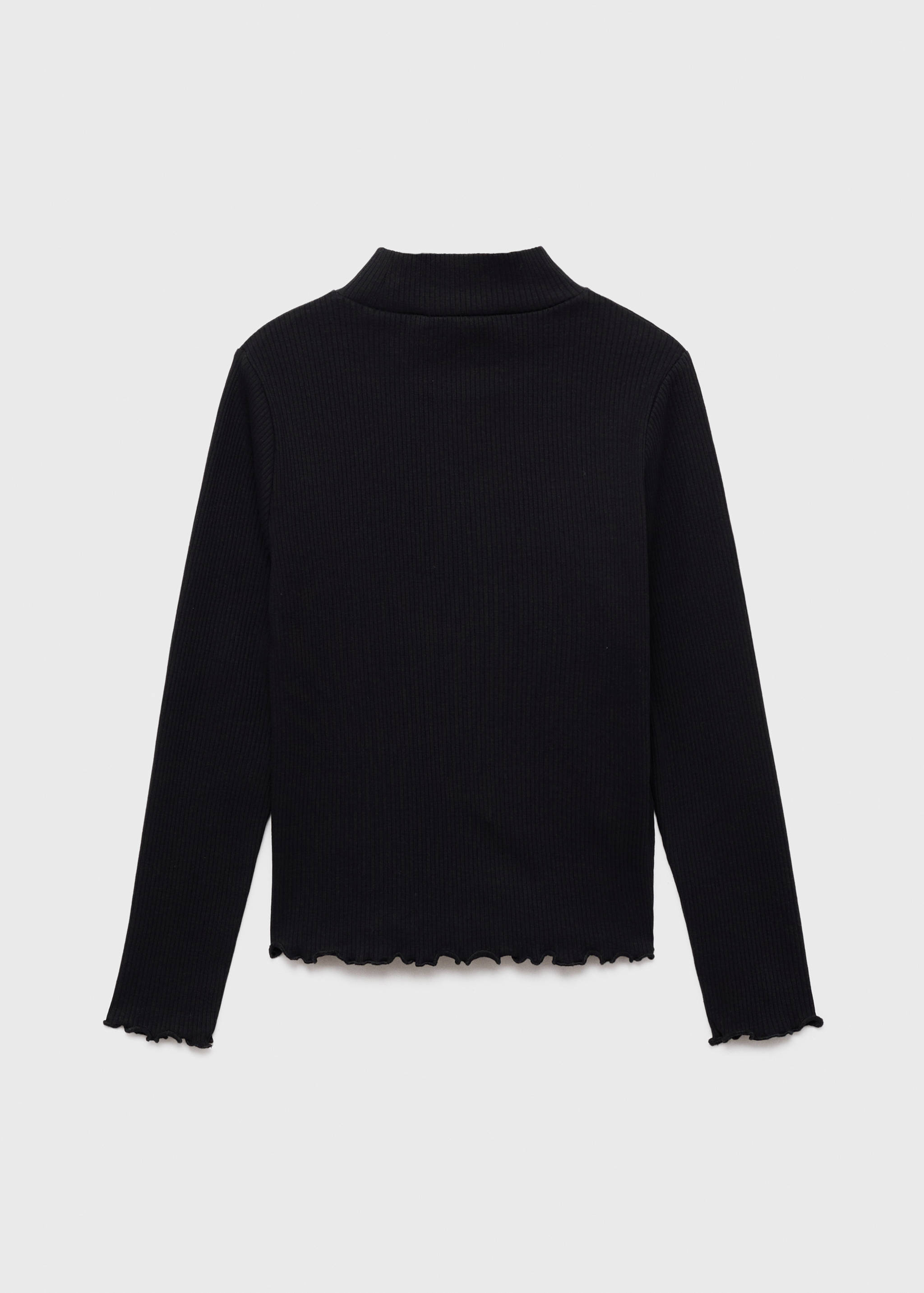 Ribbed high neck t-shirt - Reverse of the article