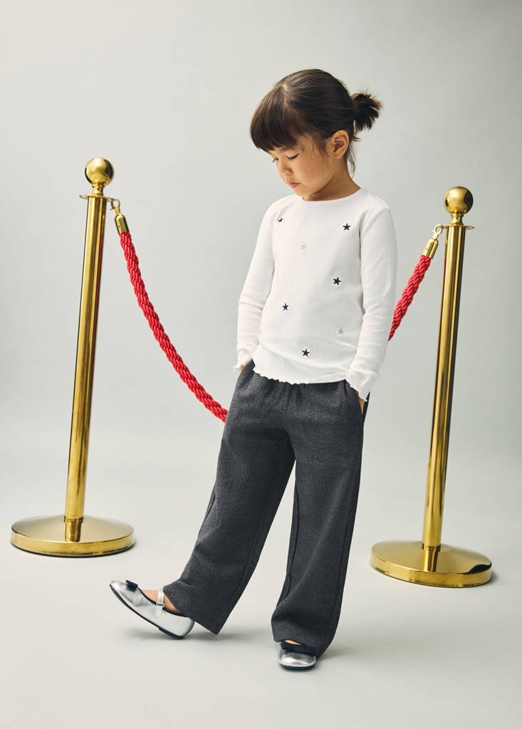 Straight knitted trousers — Dark Heather Grey