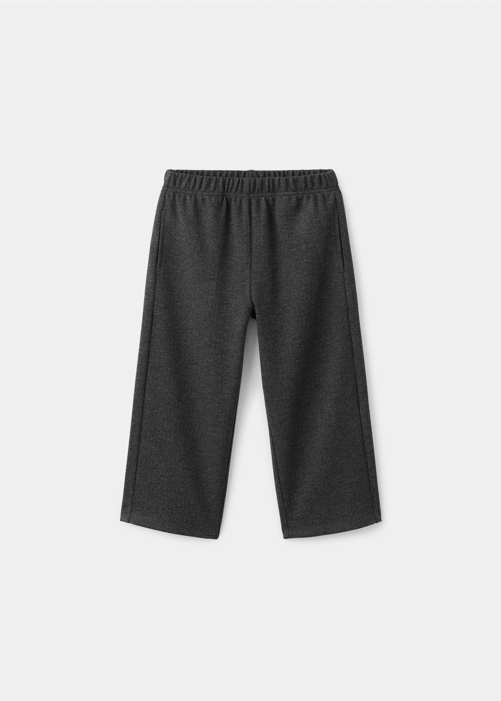 Straight knitted trousers - Article without model, Dark Heather Grey. Ref: 17046341-00.