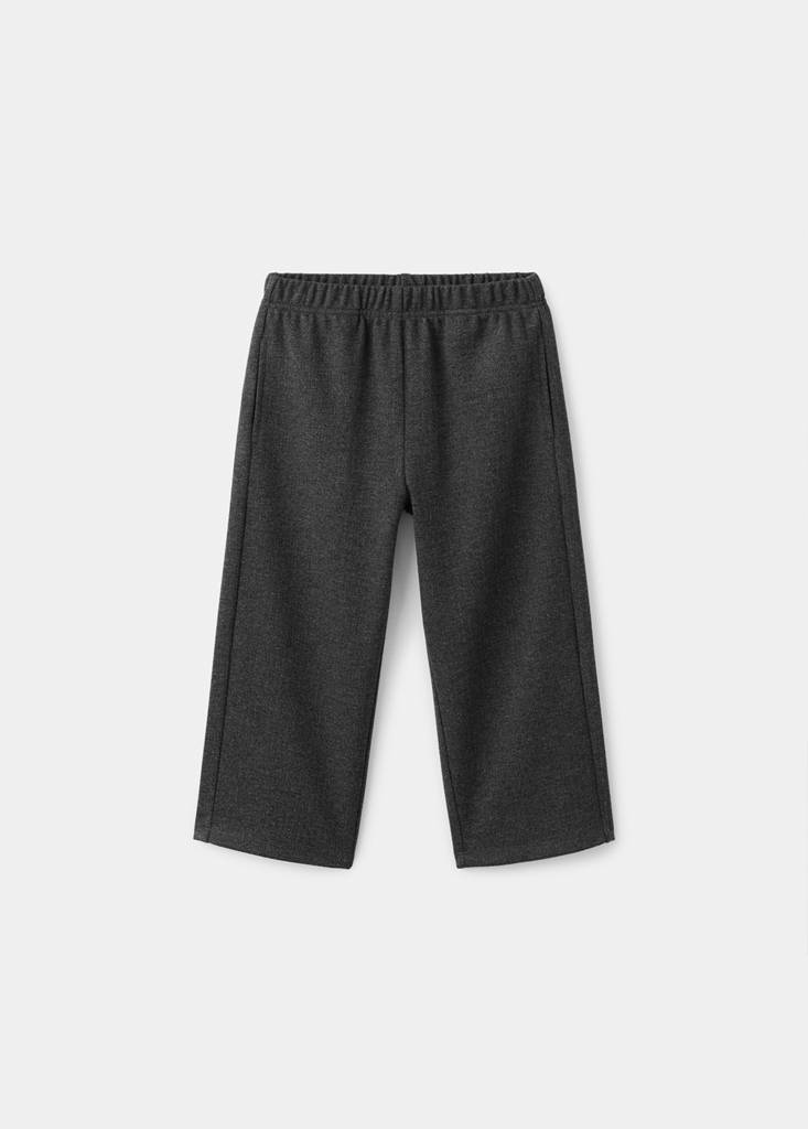 Straight knitted trousers — Dark Heather Grey