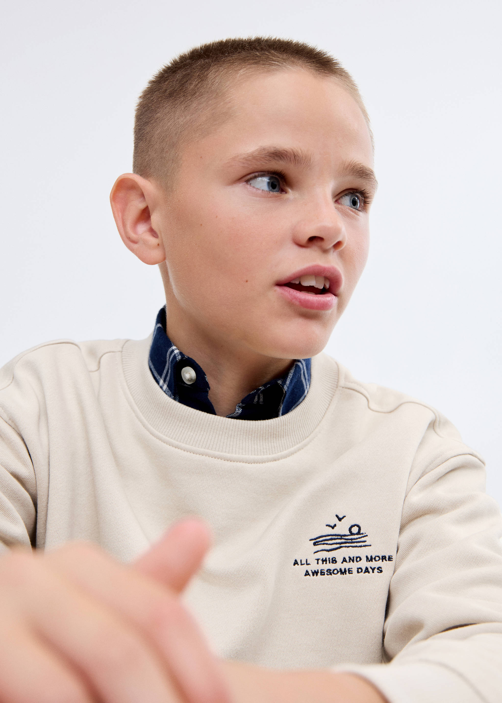 Felpa cotone ricamato - Piano medio