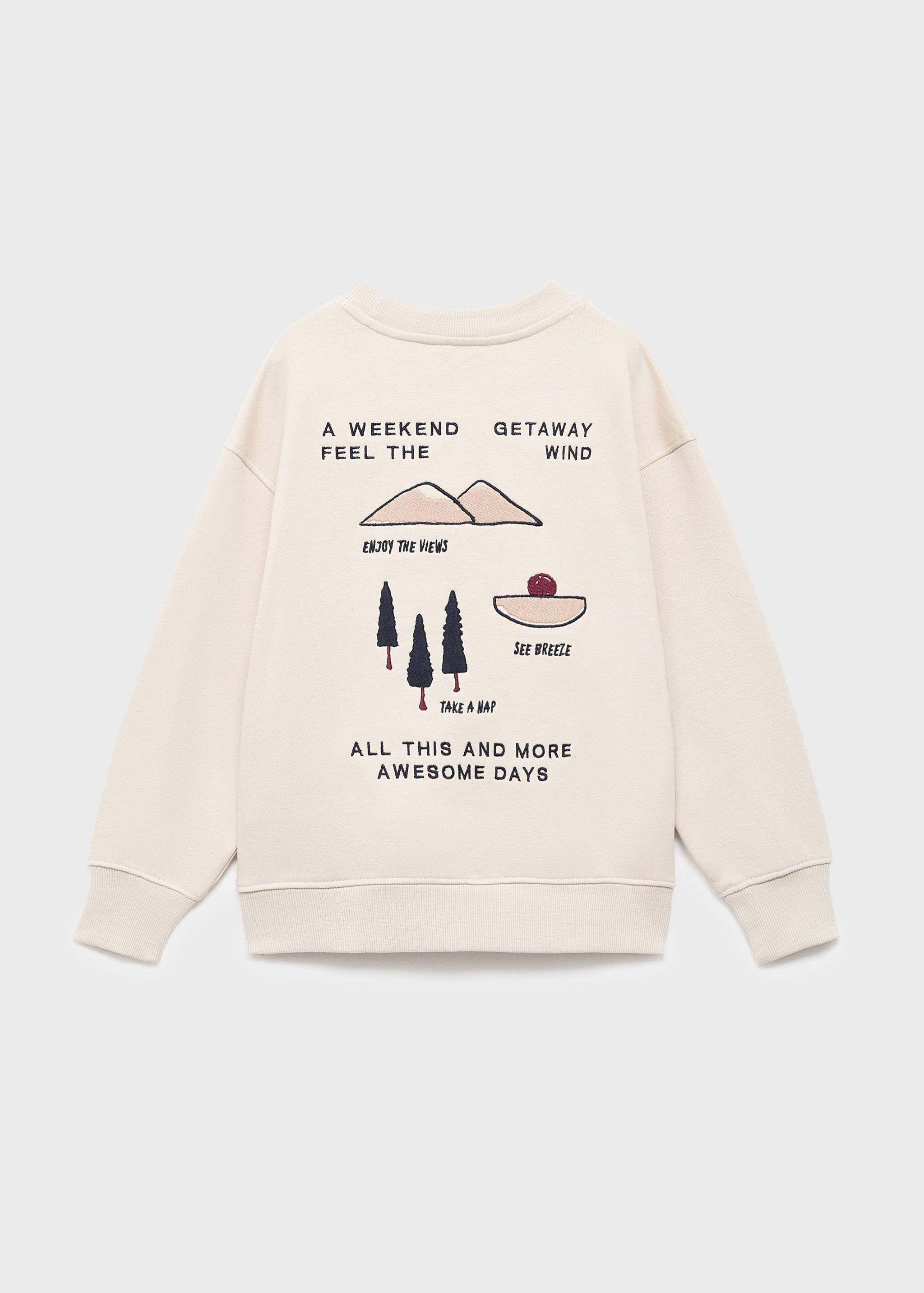 Felpa cotone ricamato - Retro dell'articolo