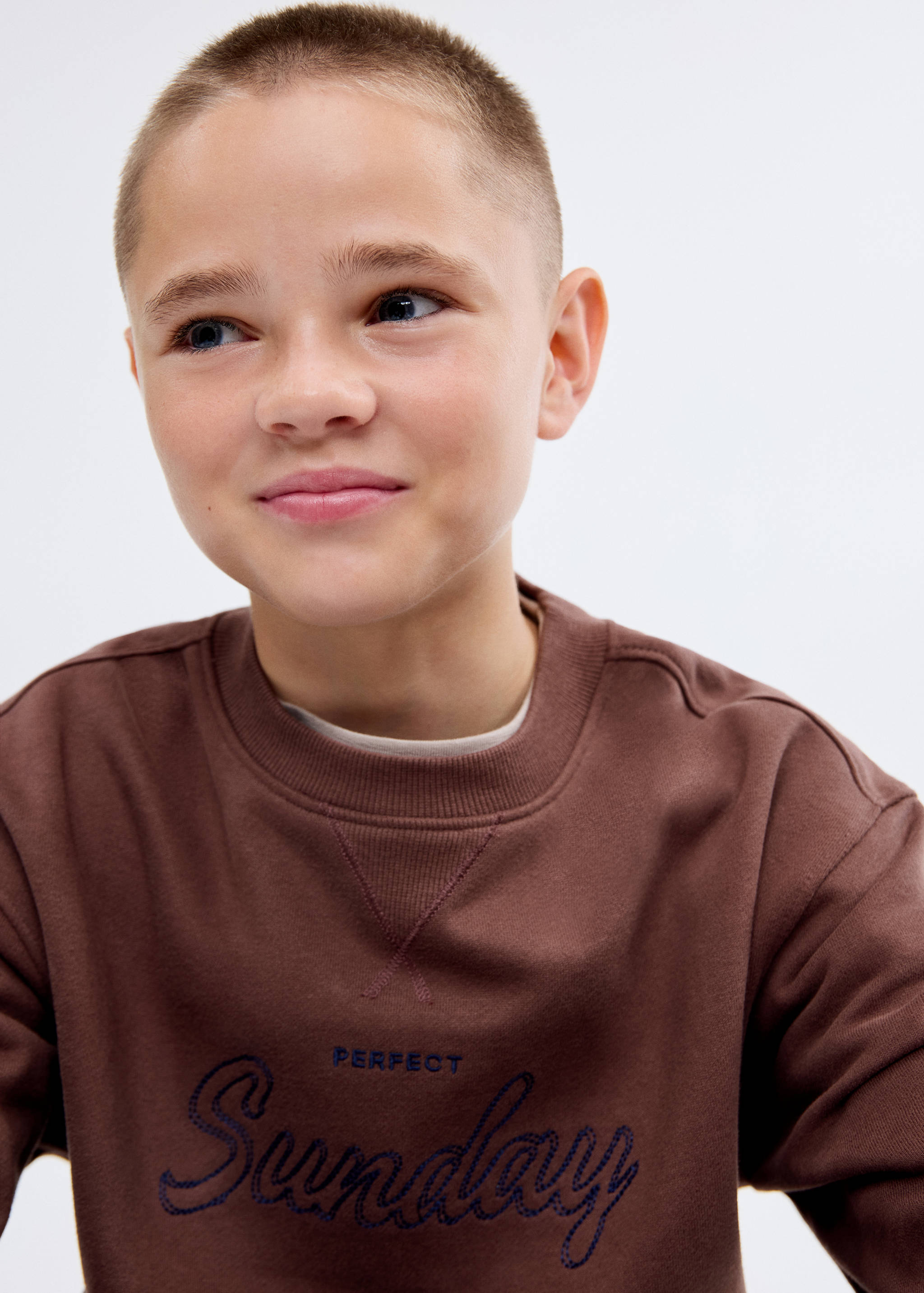 Embroidered cotton sweatshirt - Details of the article 1