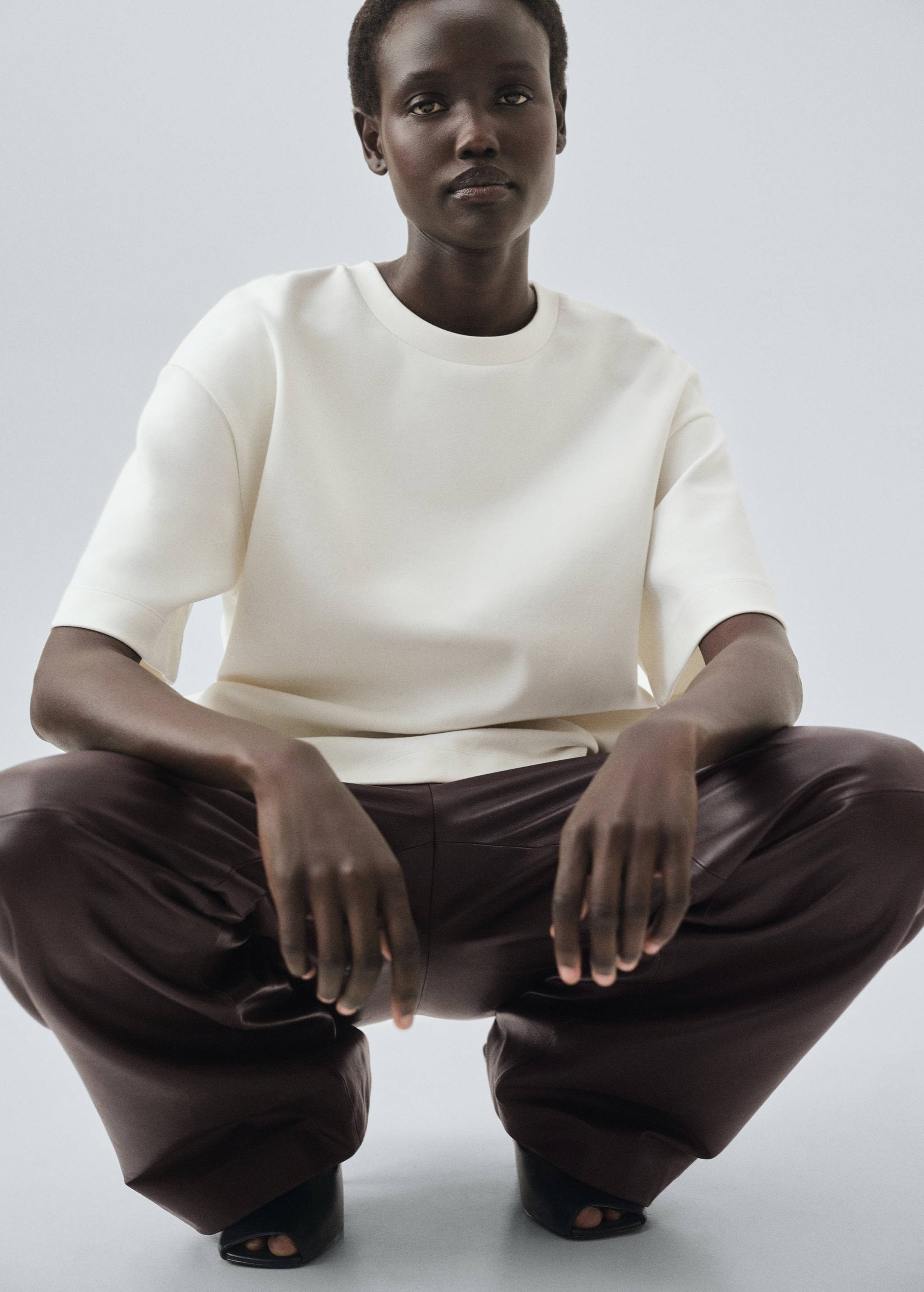 Pantalon droit 100% cuir - Détail de l'article 1