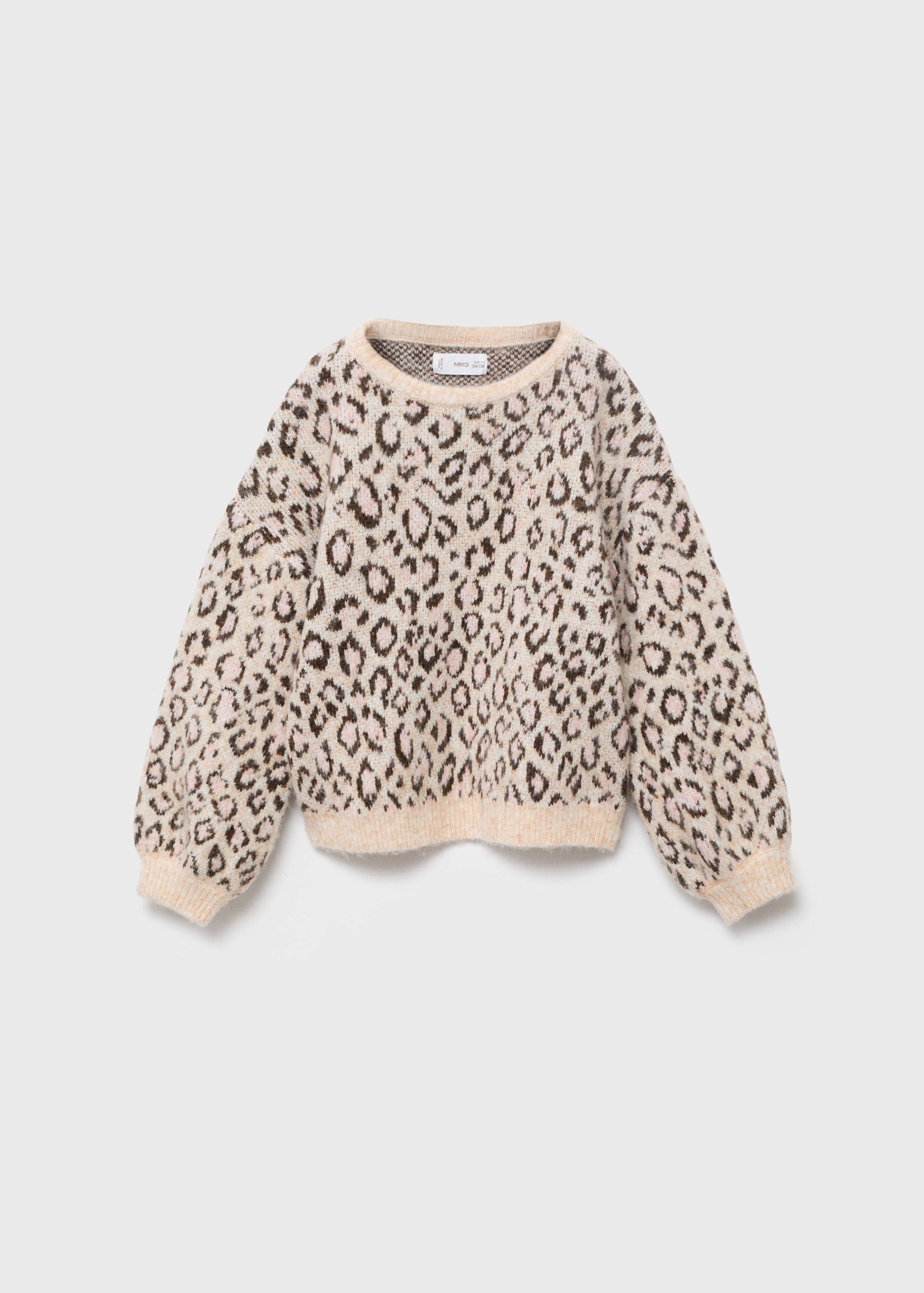 Leopard-print knitted sweater - Article without model