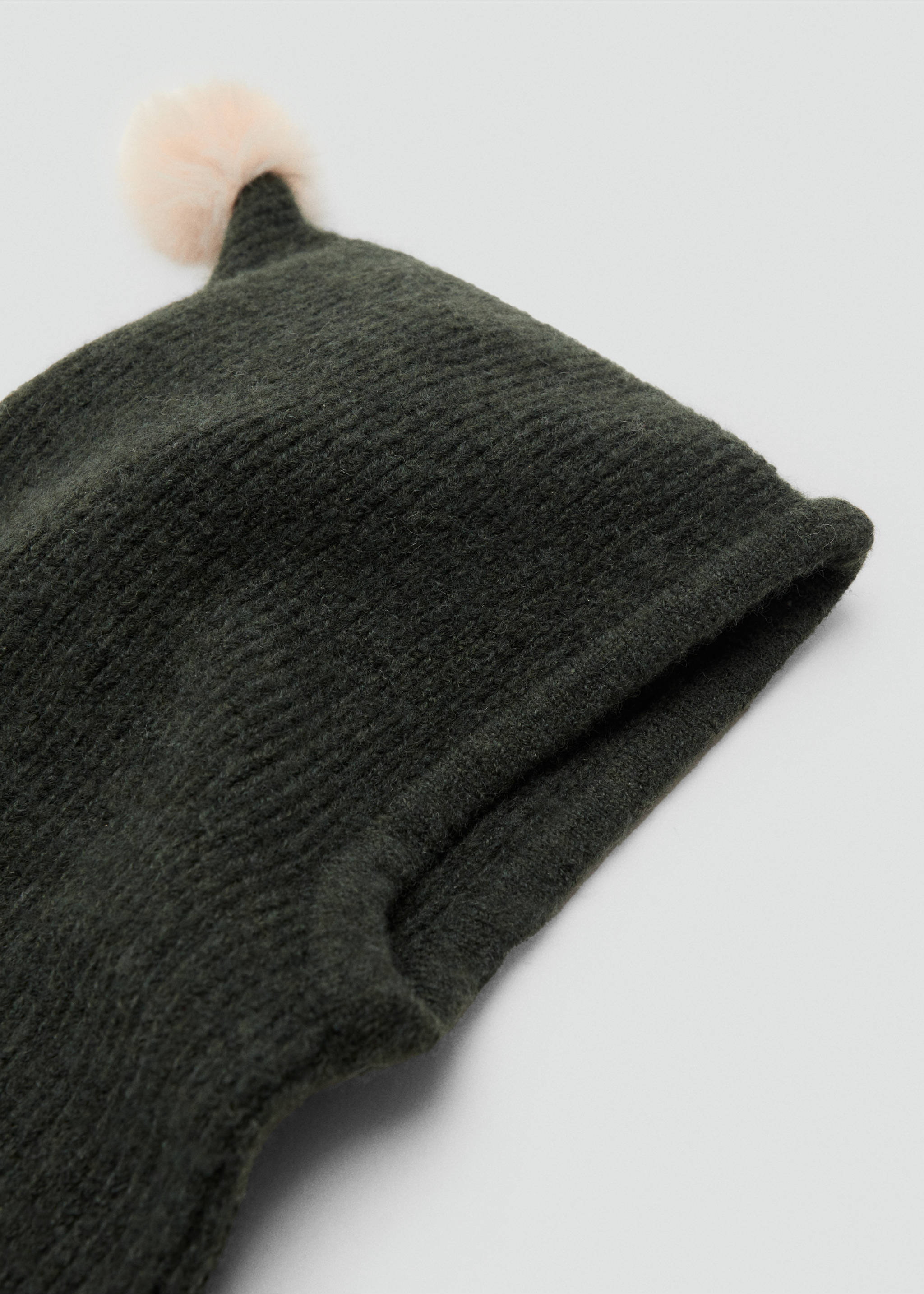 Balaclava punto borla - Detalle del artículo 1, Khaki. Ref: 17046347-00.