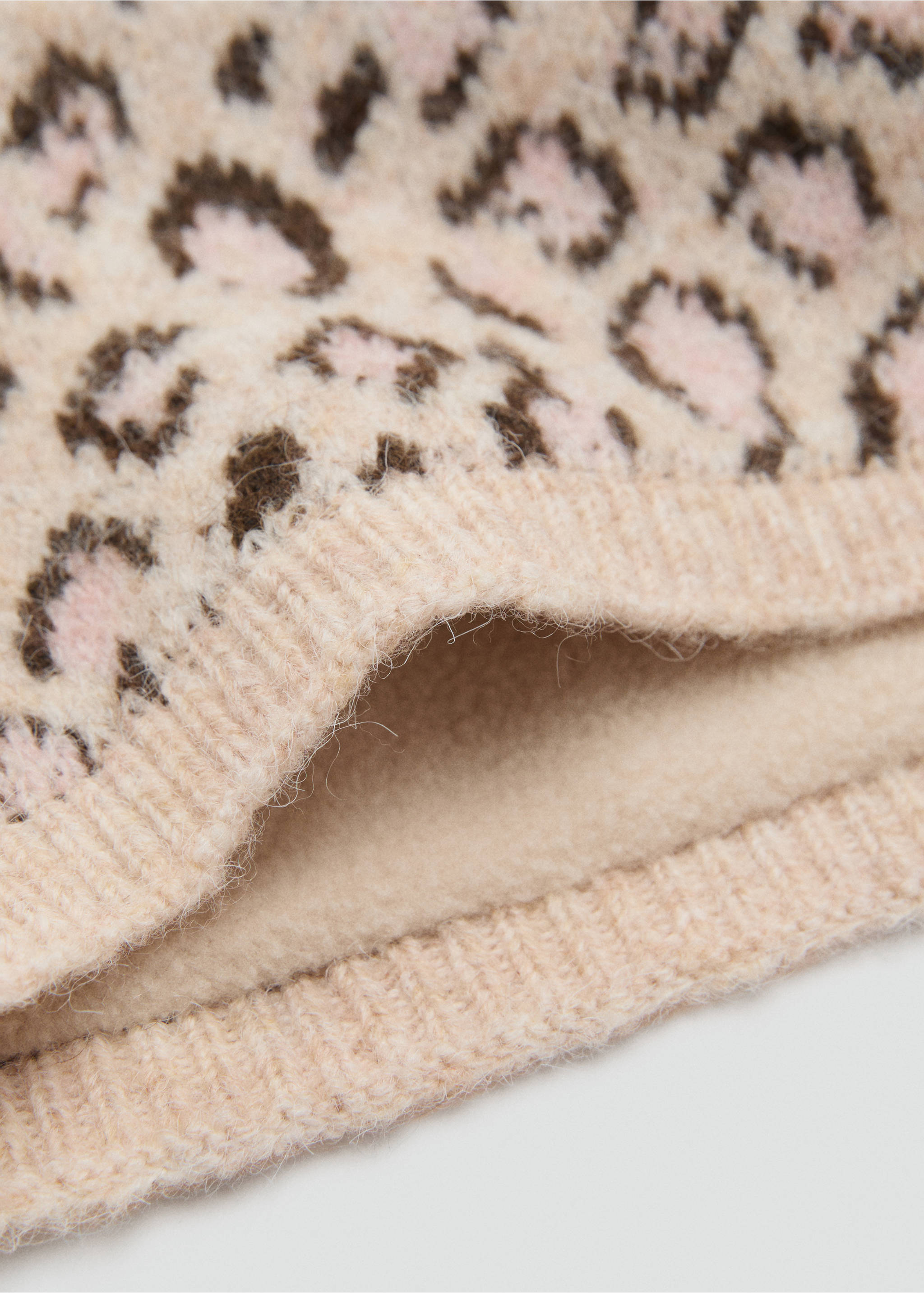 Leopard-print scarf - Medium plane, Sand. Ref: 17046348-00.