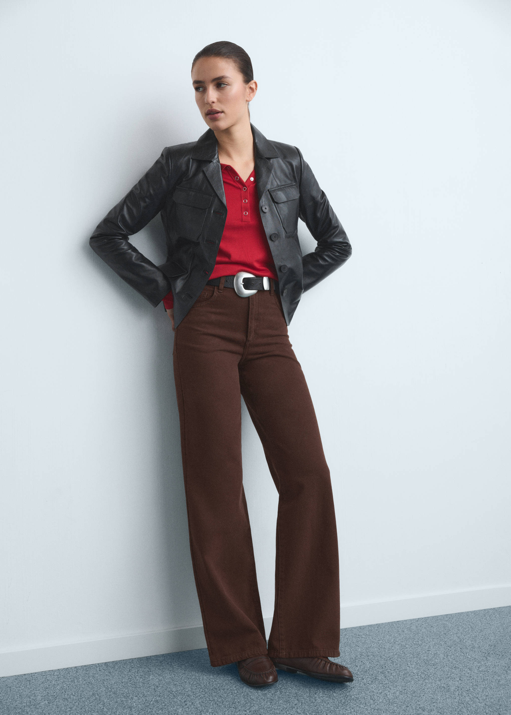 Jeans Danila med vide ben og høyt liv - Total bildeutsnitt