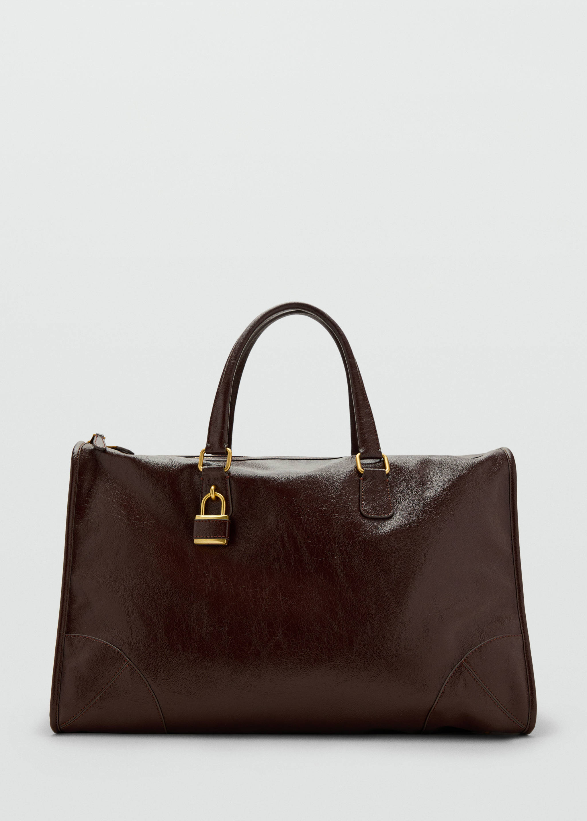 Maxi-Tasche mit glänzendem Finish und Henkeln - Artikel ohne Model