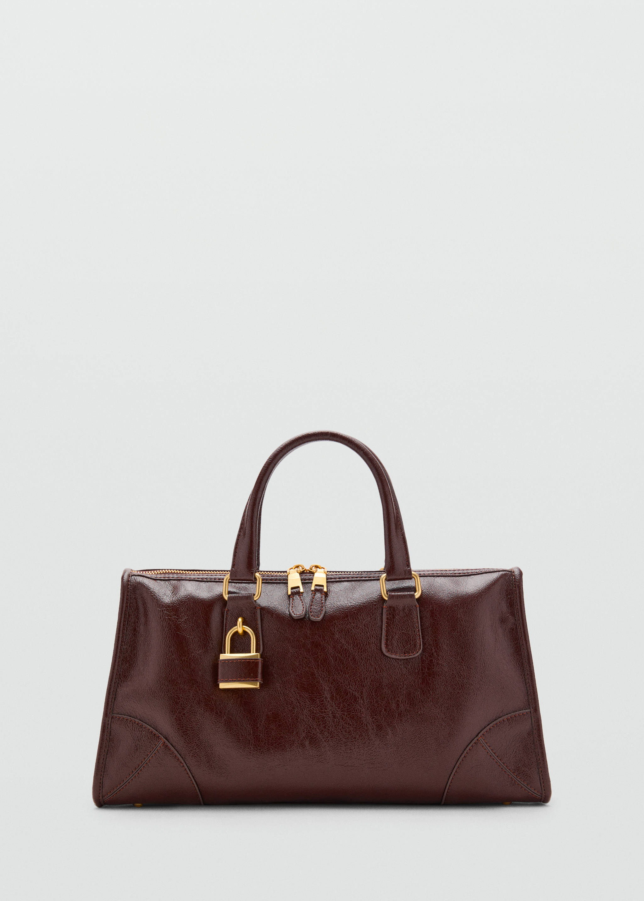 حقيبة بمقابض بتشطيب برّاق - منتج دون نموذج