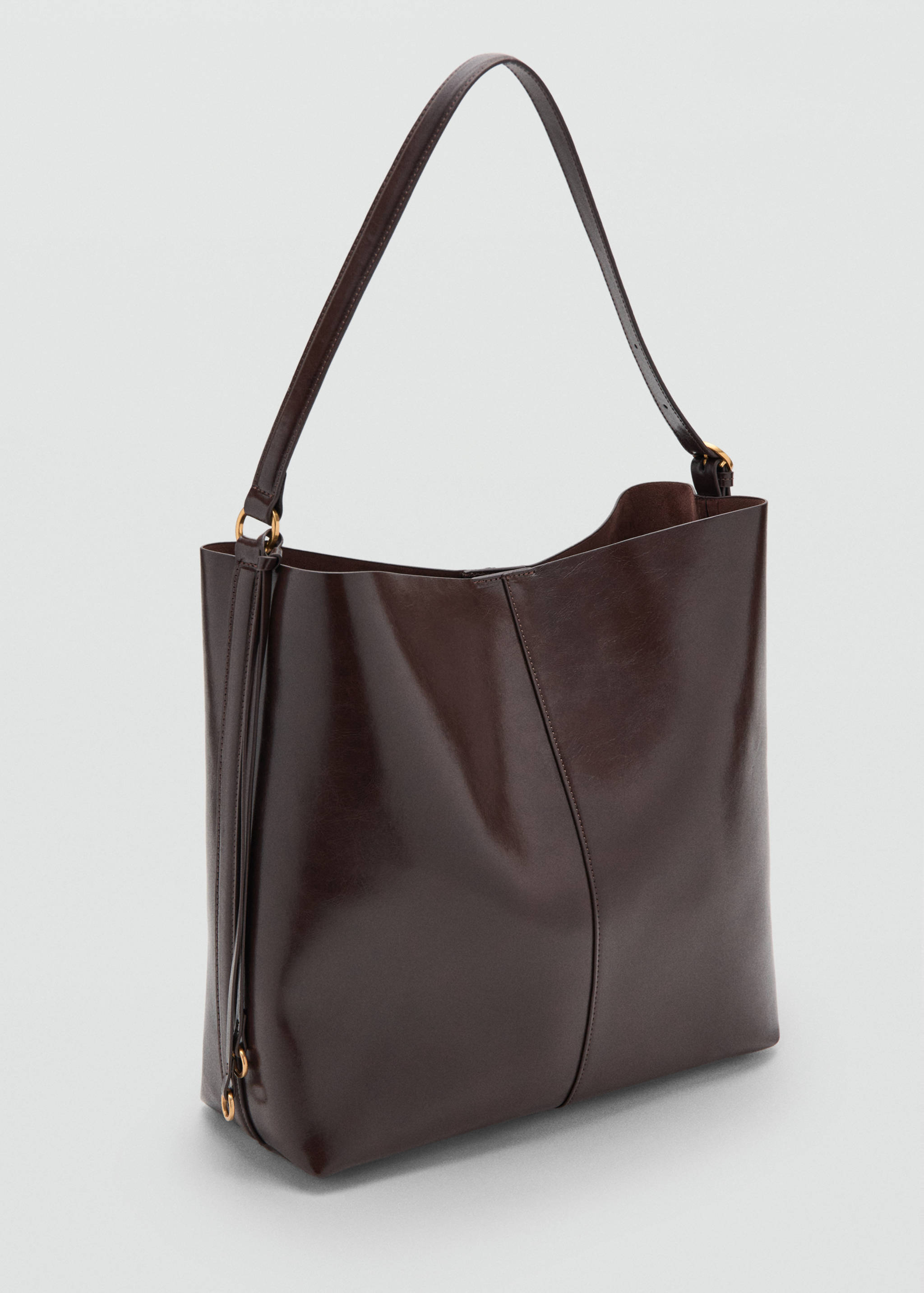 Sac porté épaule finition brillante - Plan moyen