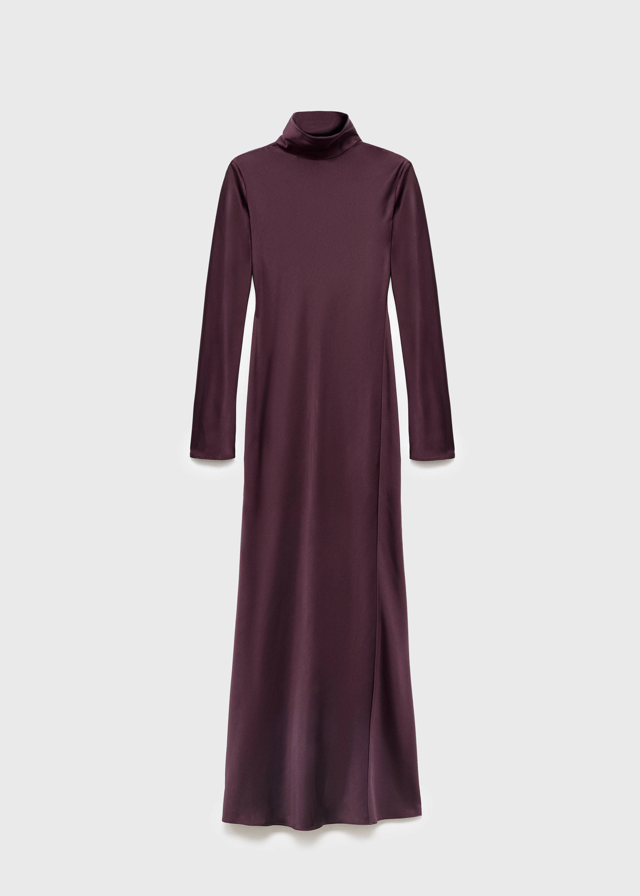 Satin high-neck dress - Article without model