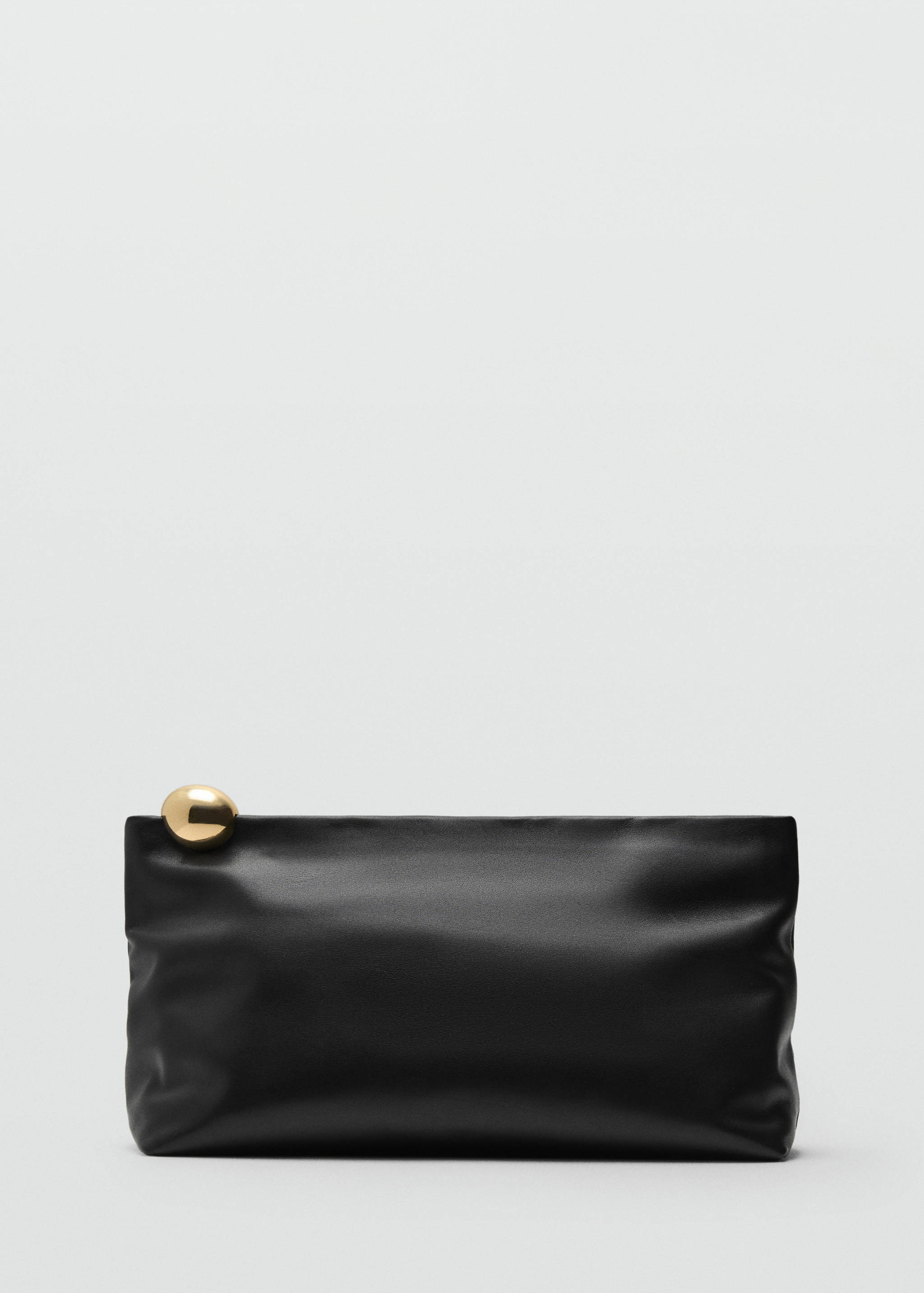 Leather clutch bag with metallic detail - Article without model