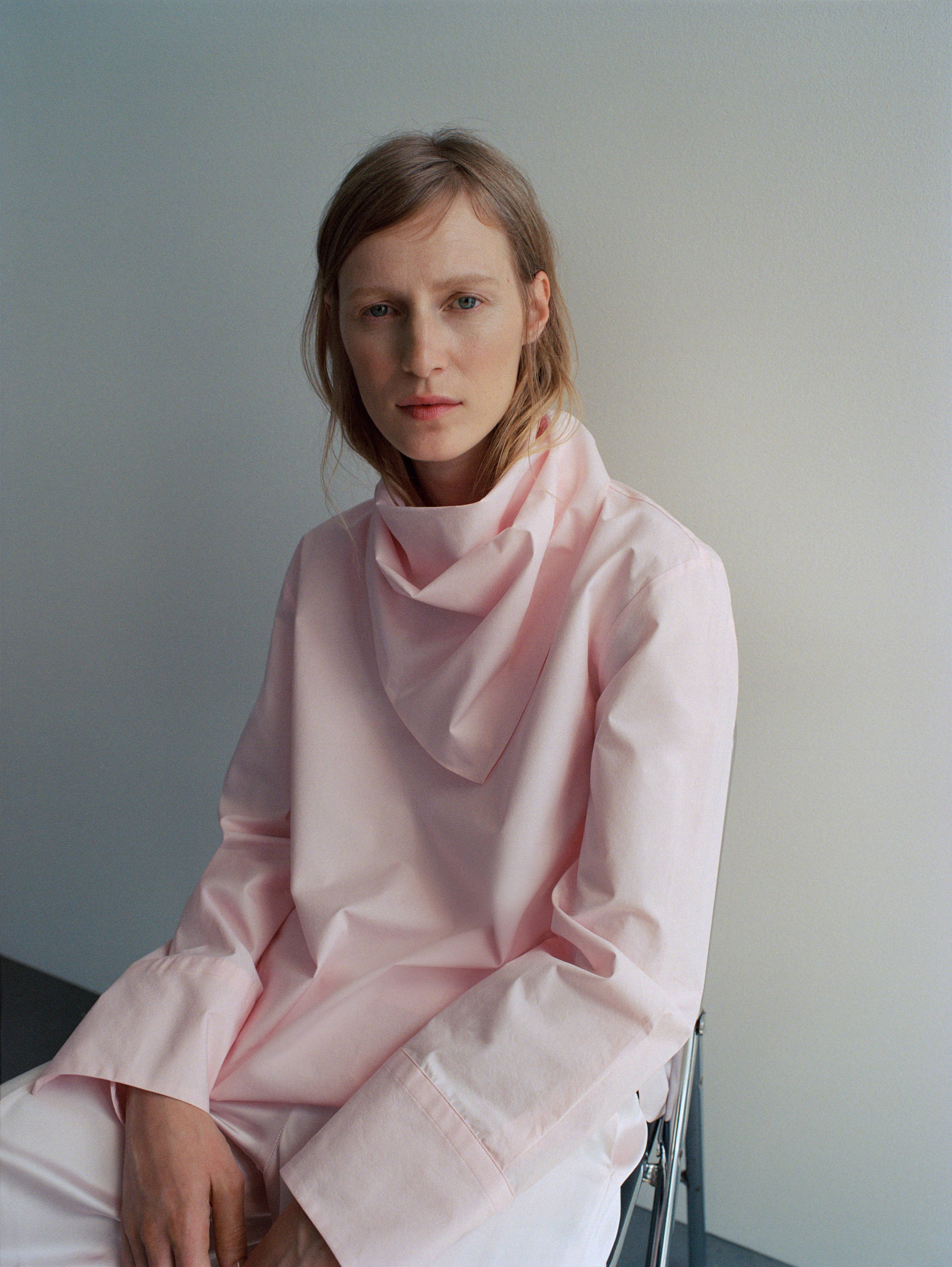 Poplin blouse with handkerchief - Details of the article 9