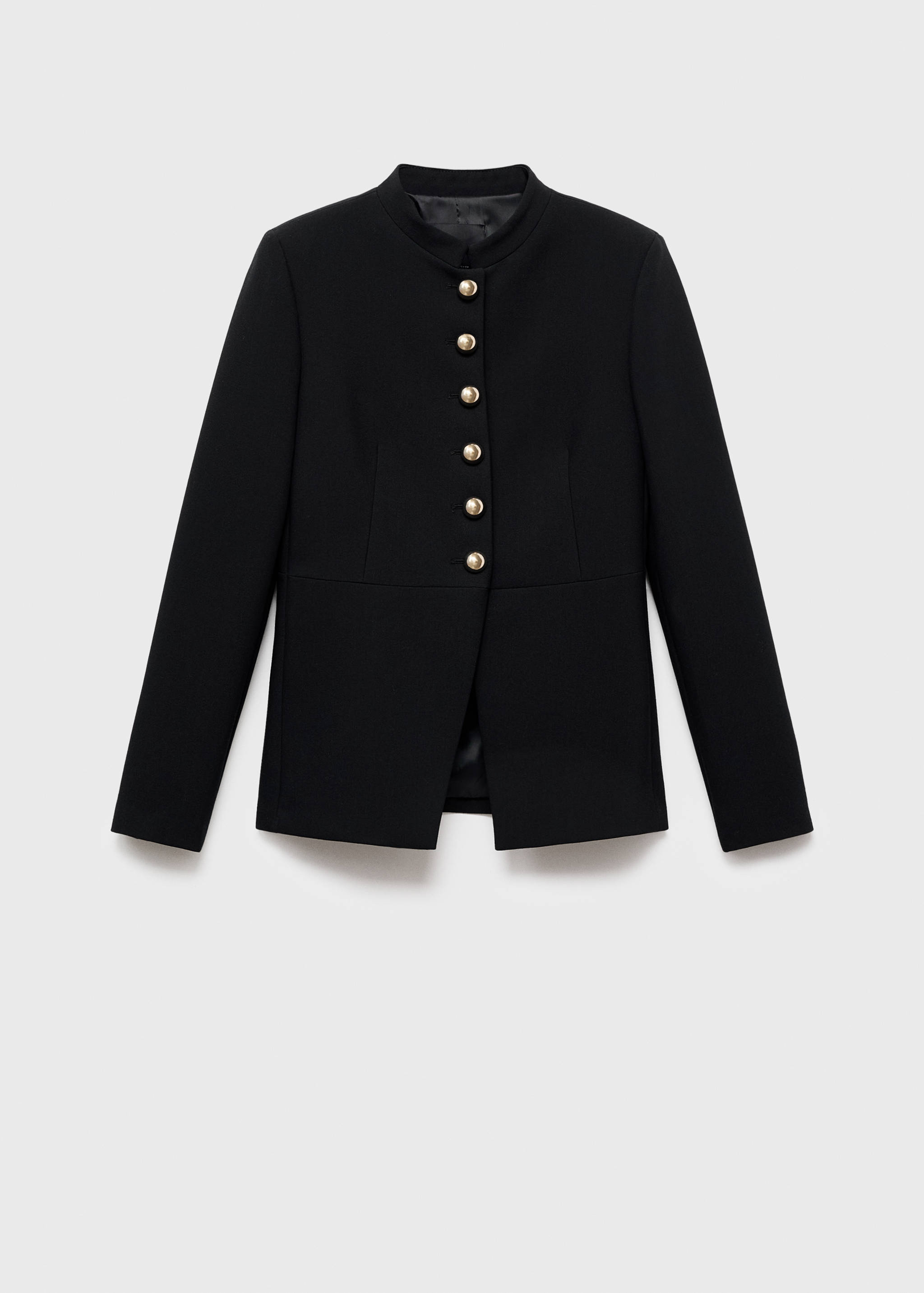 Jacket with jewel-button strip collar - Article without model