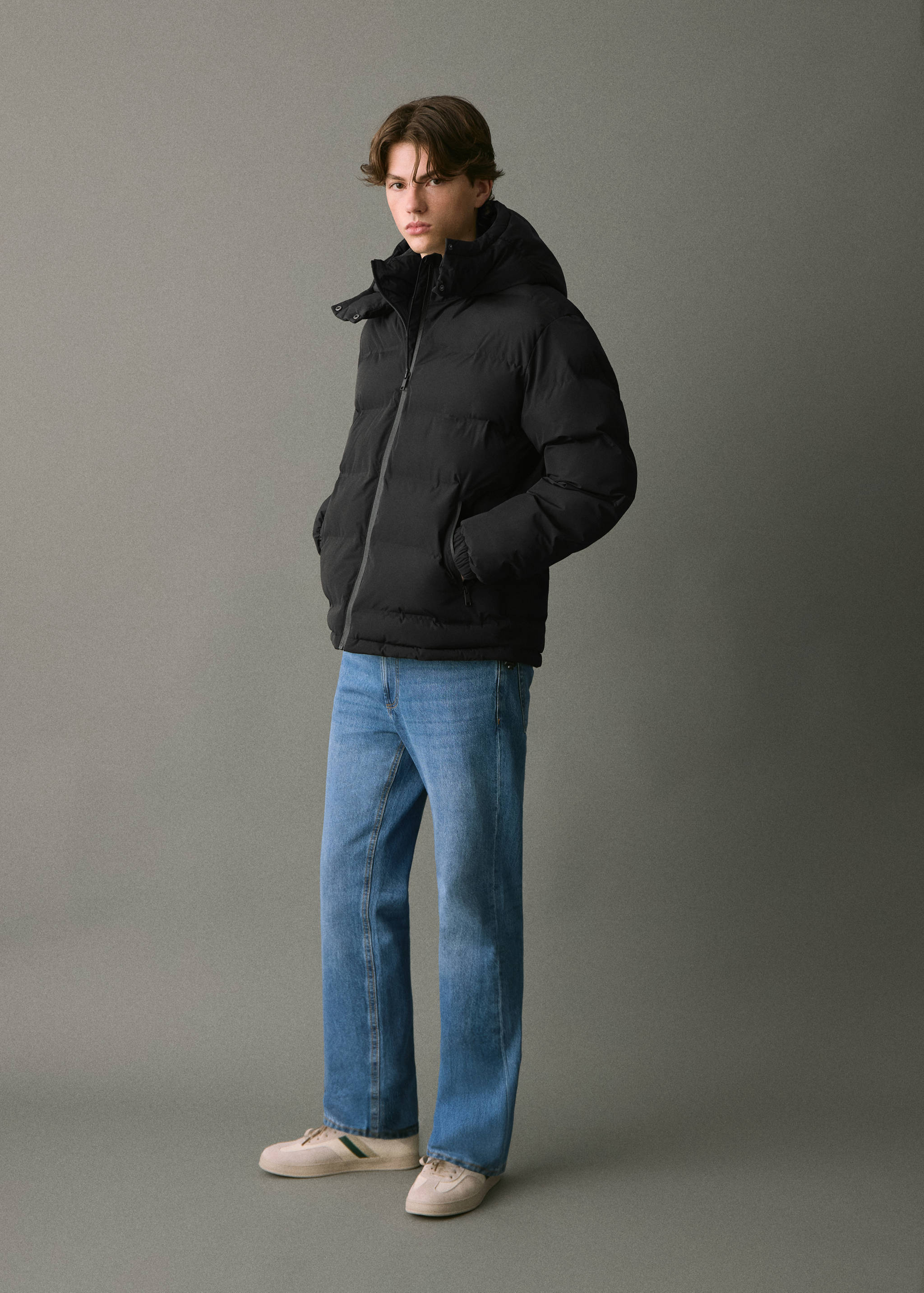 Anorak acolchado capucha - Plano general