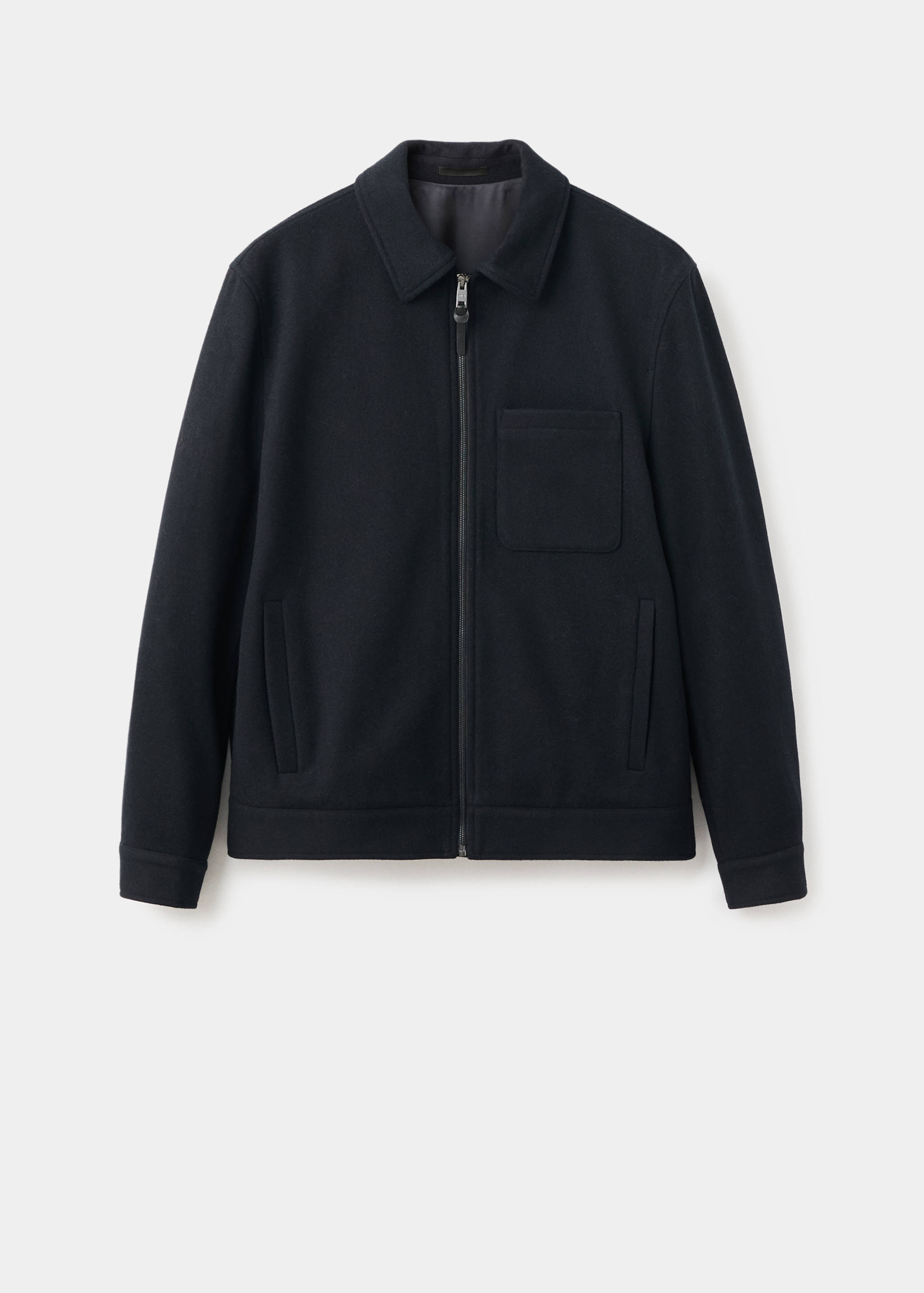 Casaco de mistura de lã com bolso - Artigo sem modelo