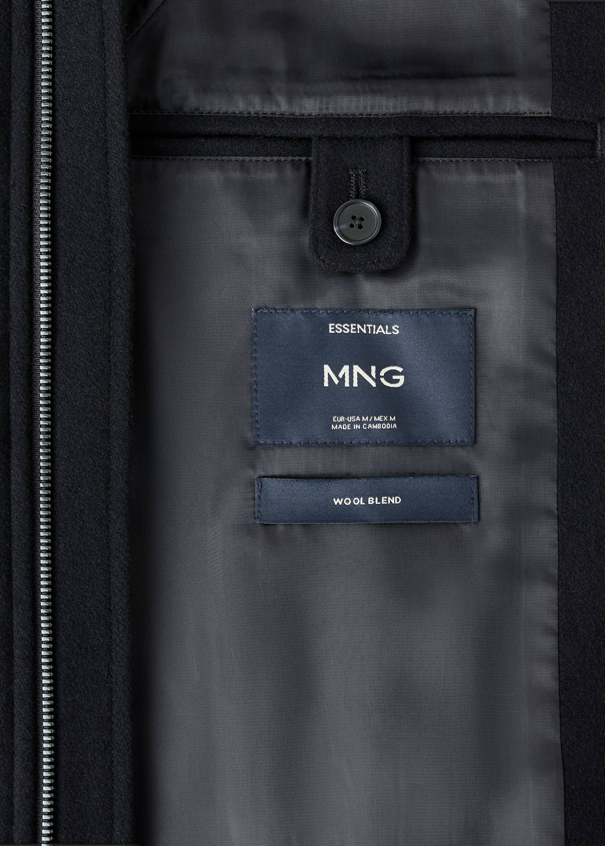 Casaco de mistura de lã com bolso - Pormenor do artigo 0