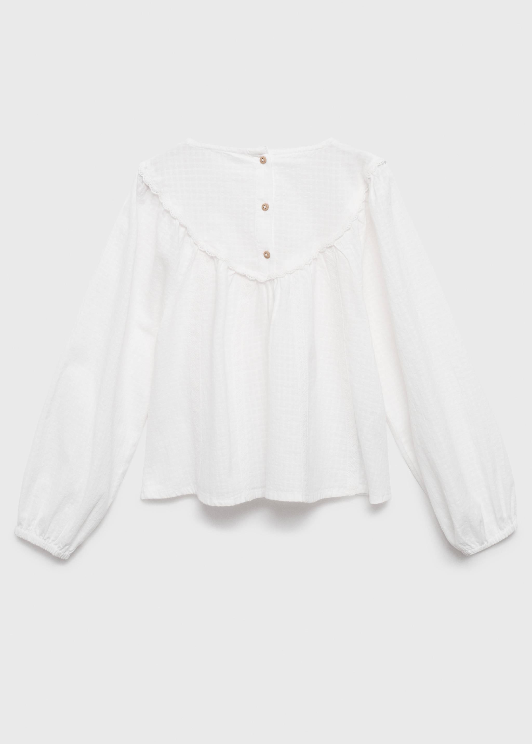 Blouse with lace trim details - Reverse of the article
