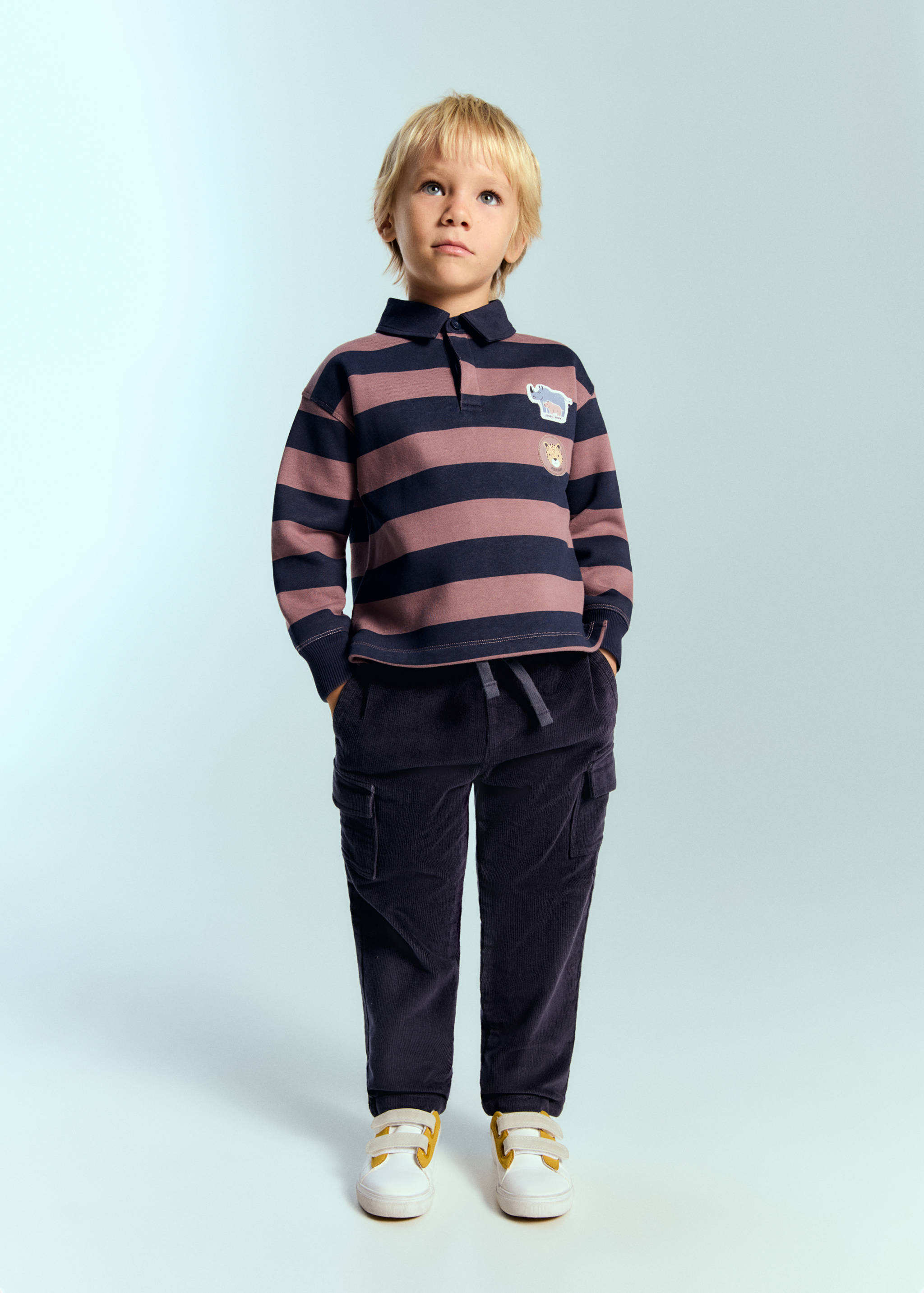 Corduroy cargo trousers - General plane