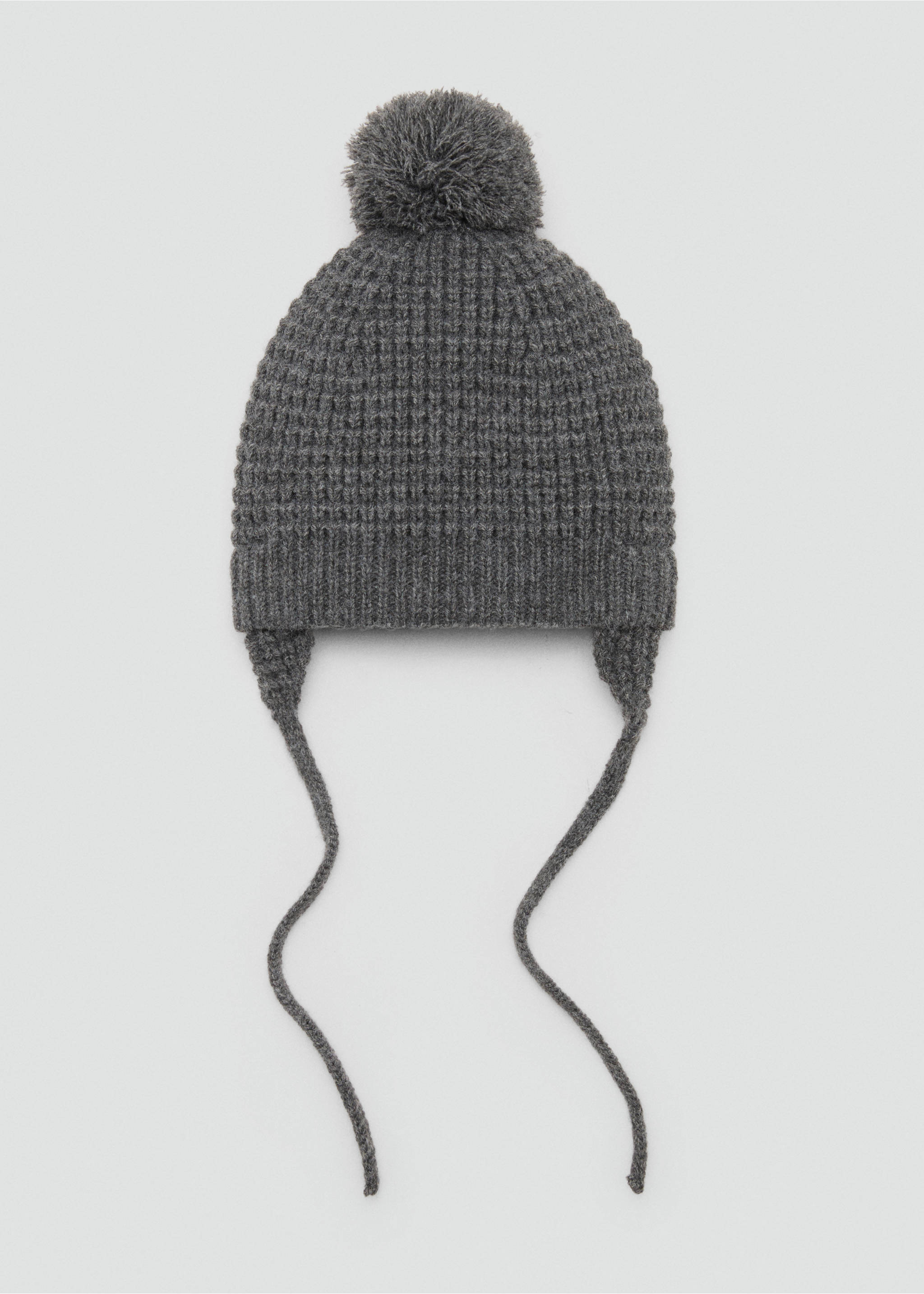 Knitted bobble hat - Article without model, Charcoal. Ref: 17046735-00.
