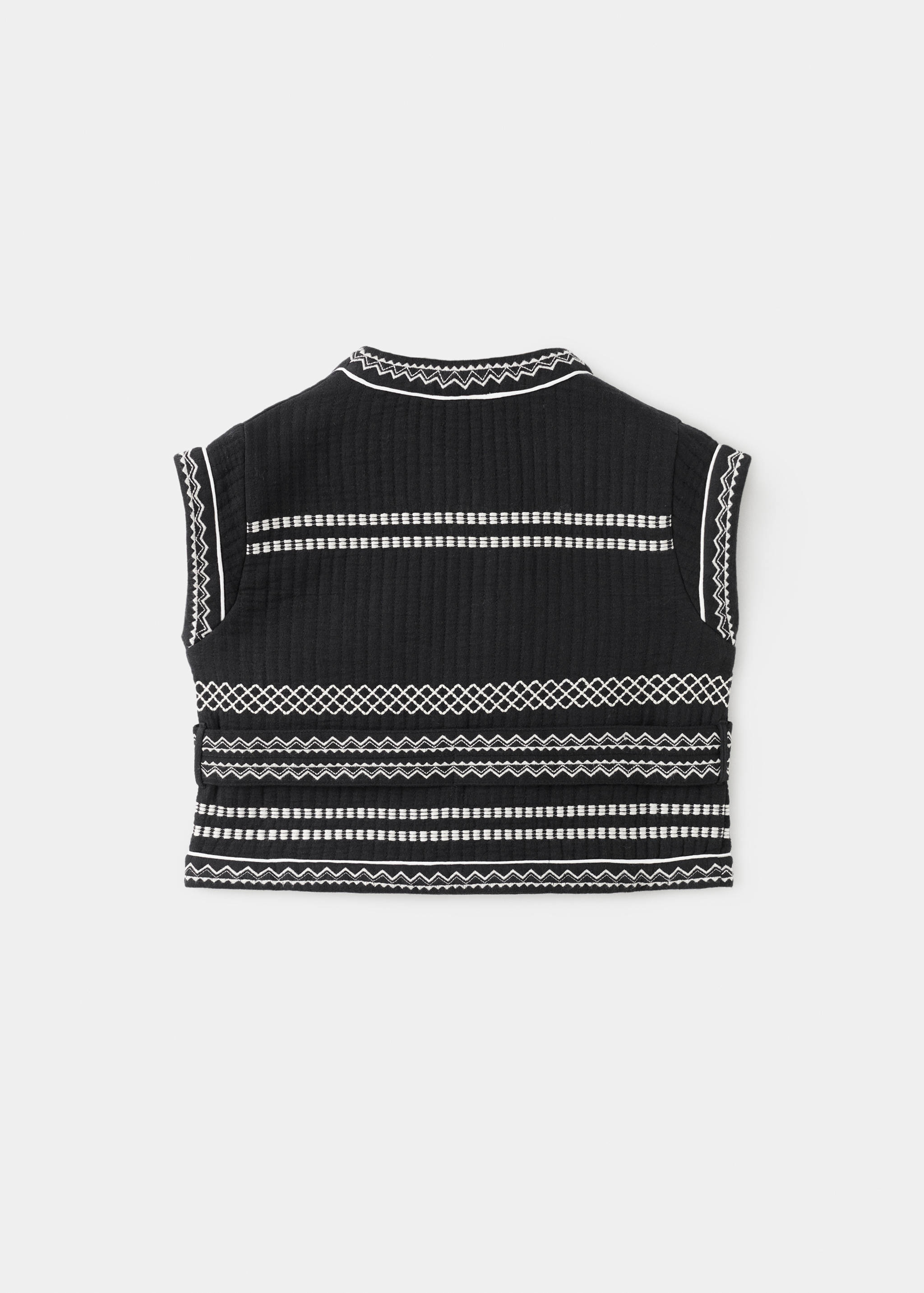 Embroidered waistcoat with belt - Reverse of the article