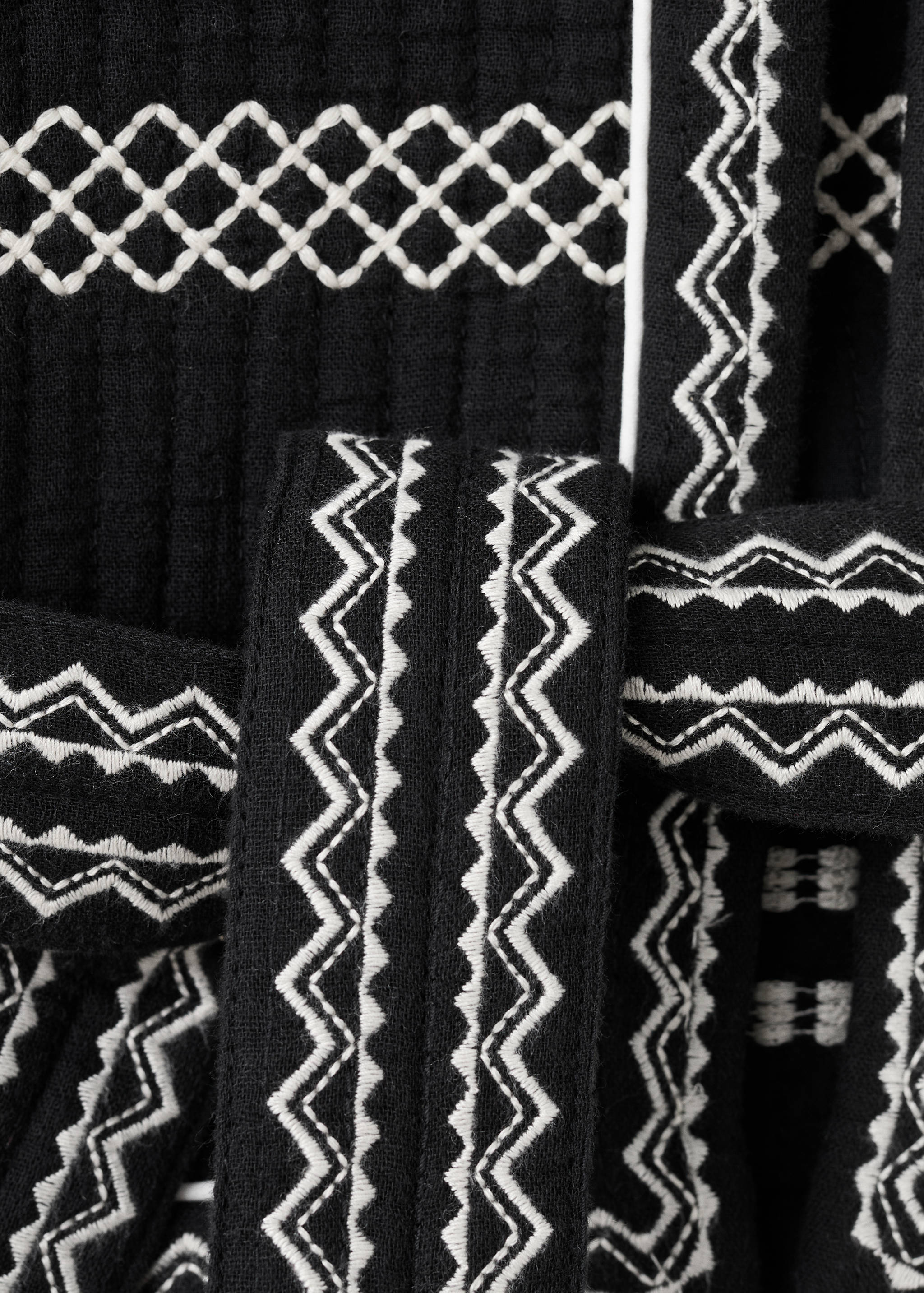 Embroidered waistcoat with belt - Details of the article 8