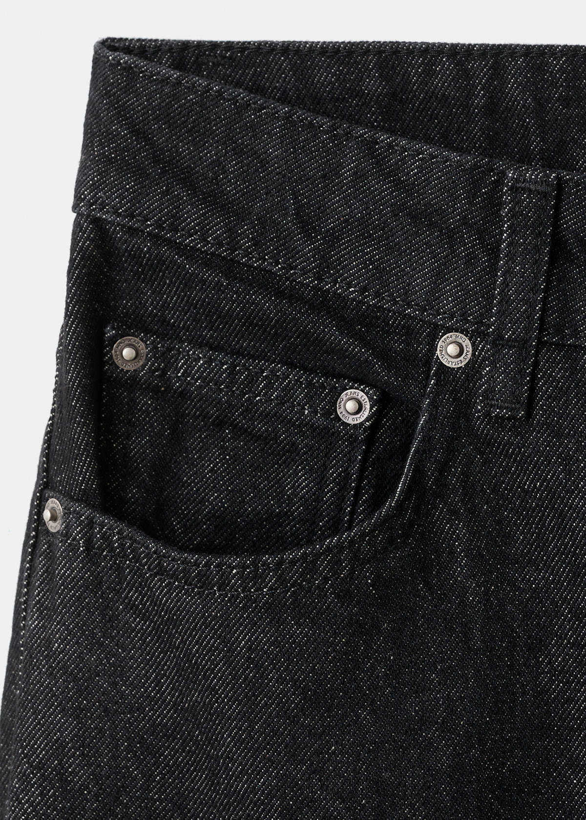 Straight low-waist jeans — Black