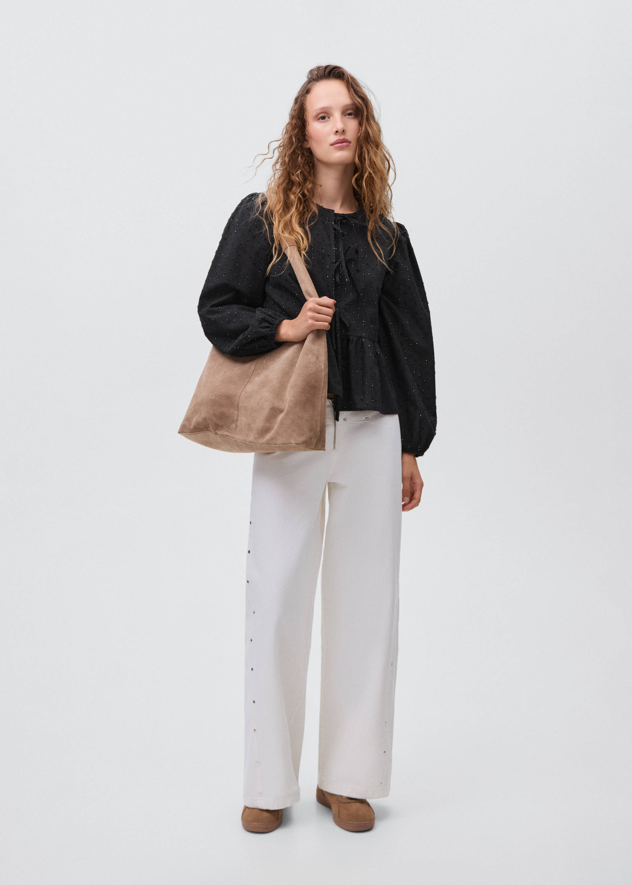 Lurex textured blouse - General plane