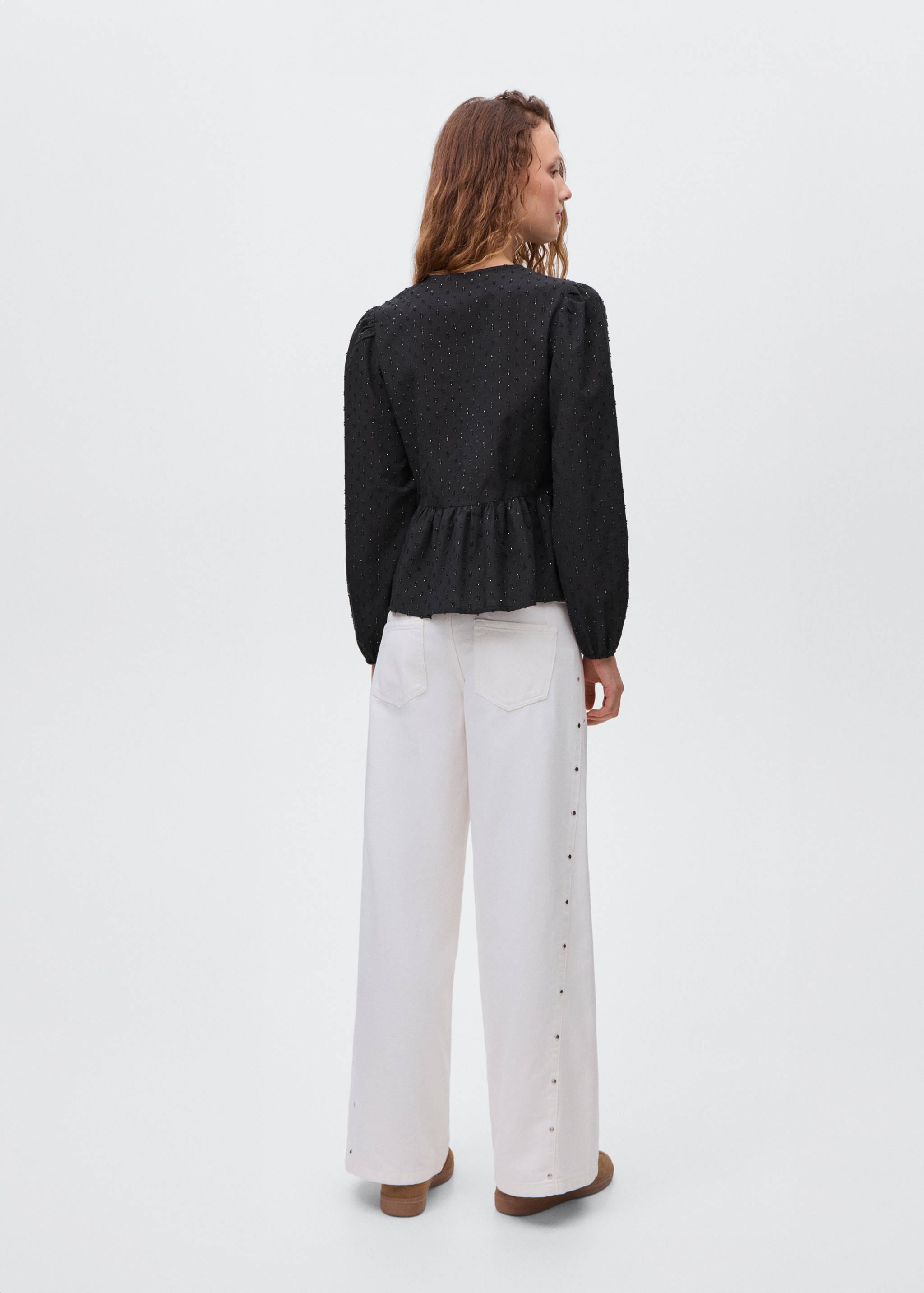 Lurex textured blouse - Reverse of the article