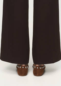 Suede moccasin with studs — Medium Brown 2