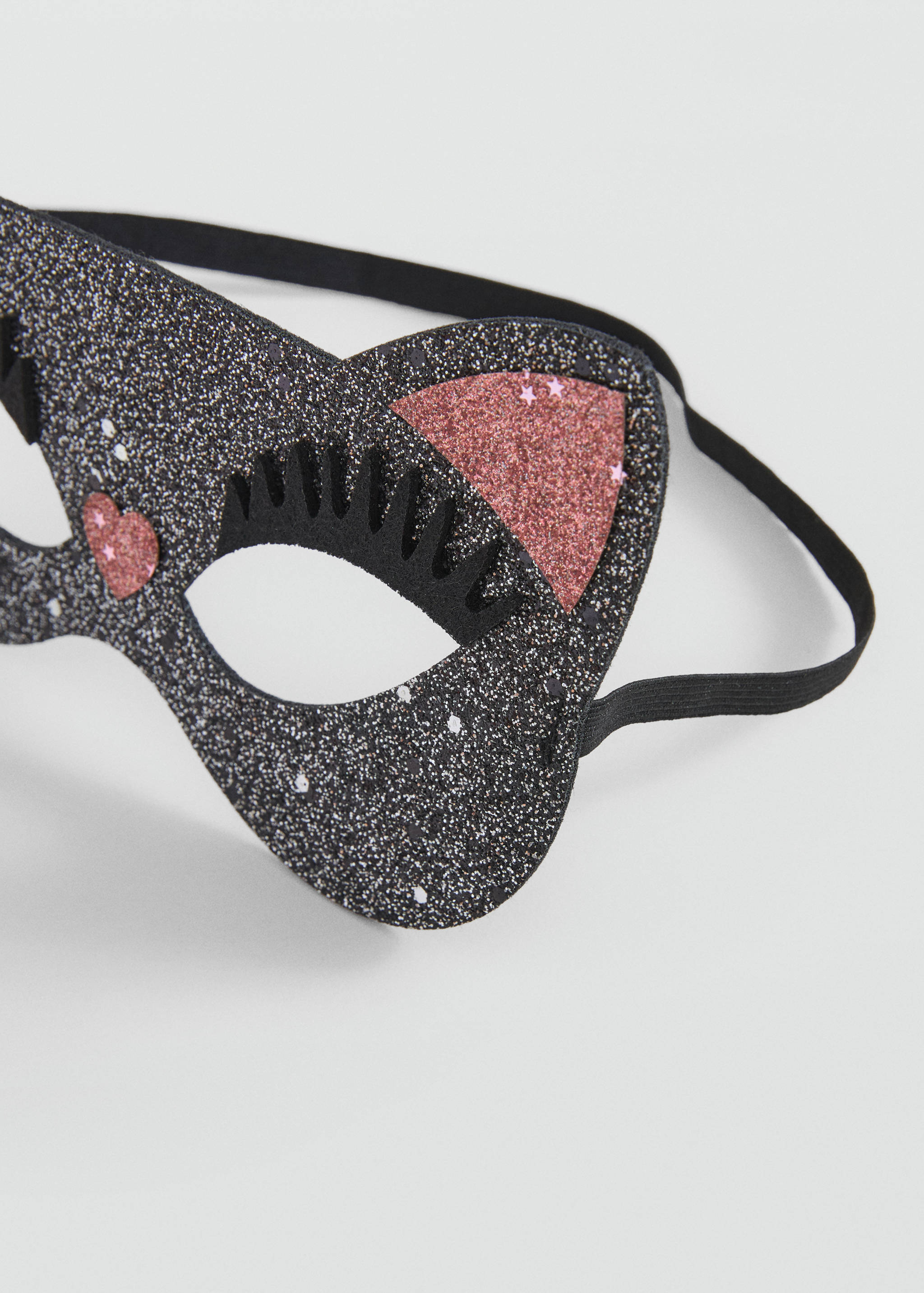 Máscara de gatinho com purpurina - Plano médio