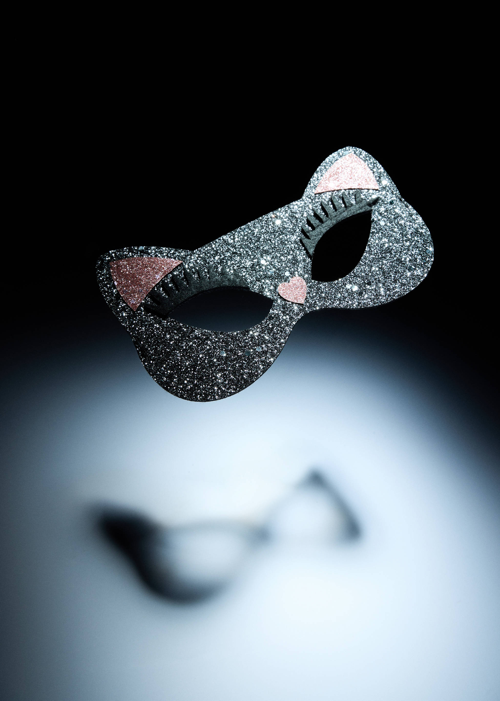 Máscara de gatinho com purpurina - Pormenor do artigo 5