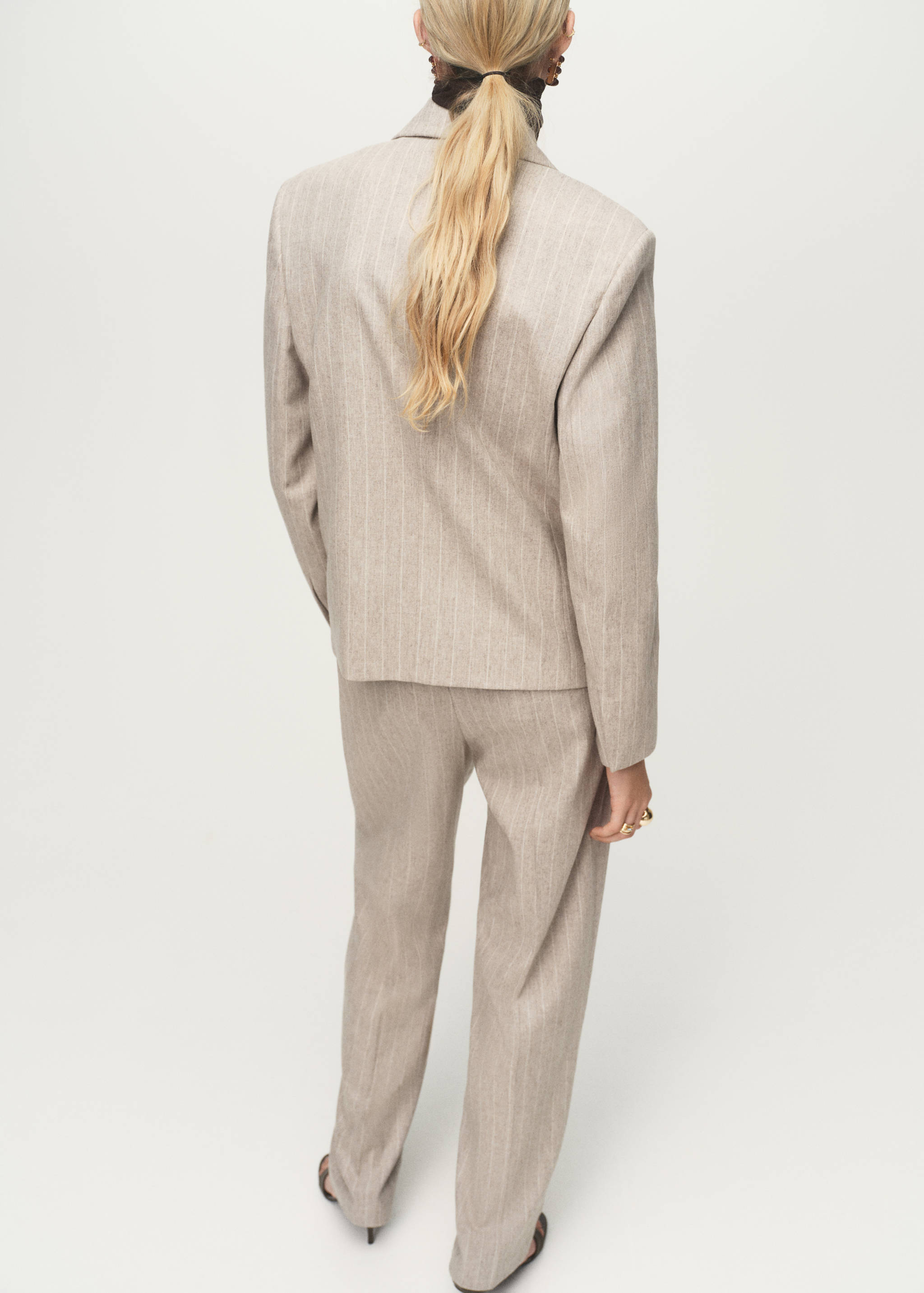 Veste de costume en laine à rayures tennis - Verso de l’article