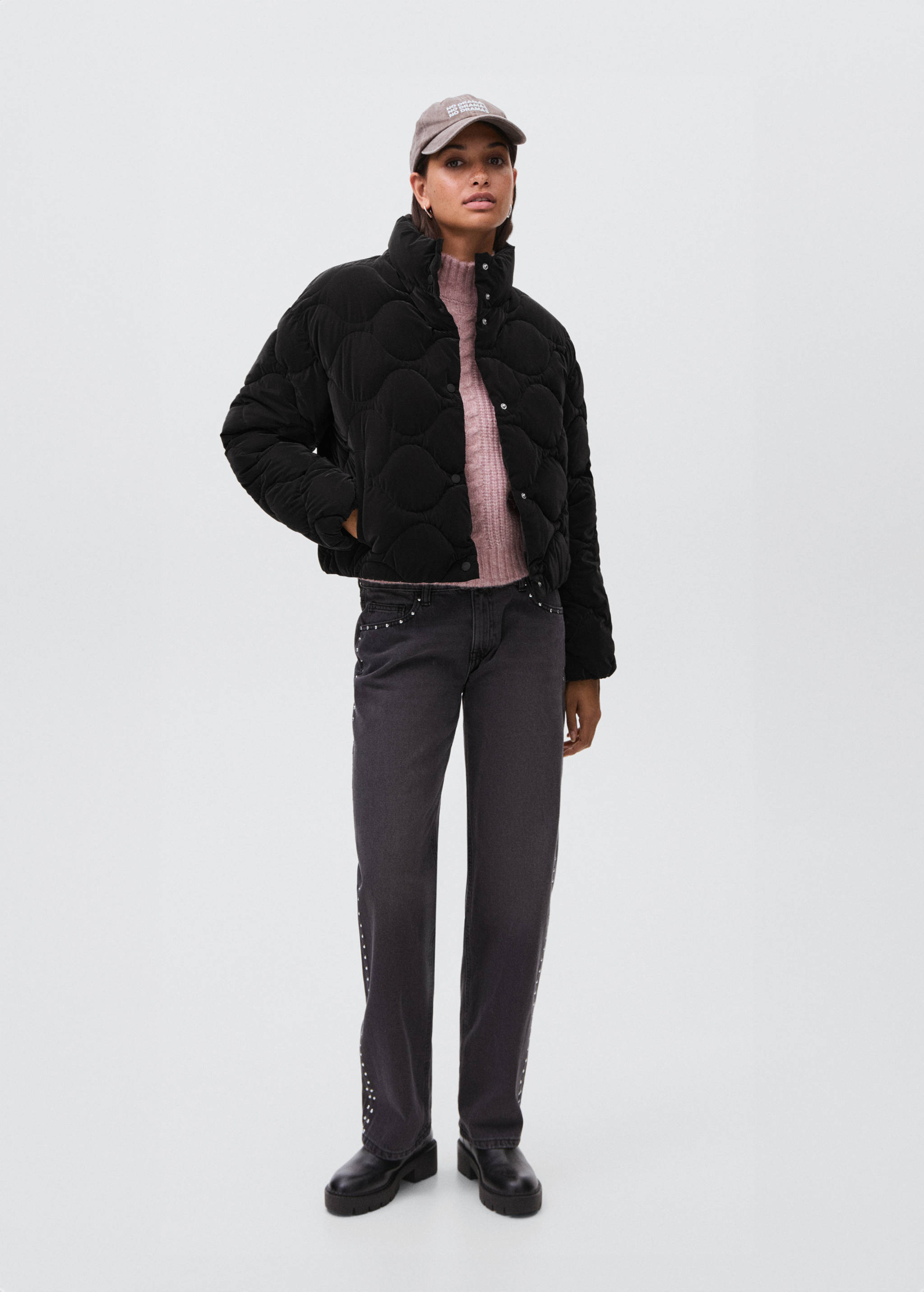 Стеганый анорак с вощеным эффектом - Общий план