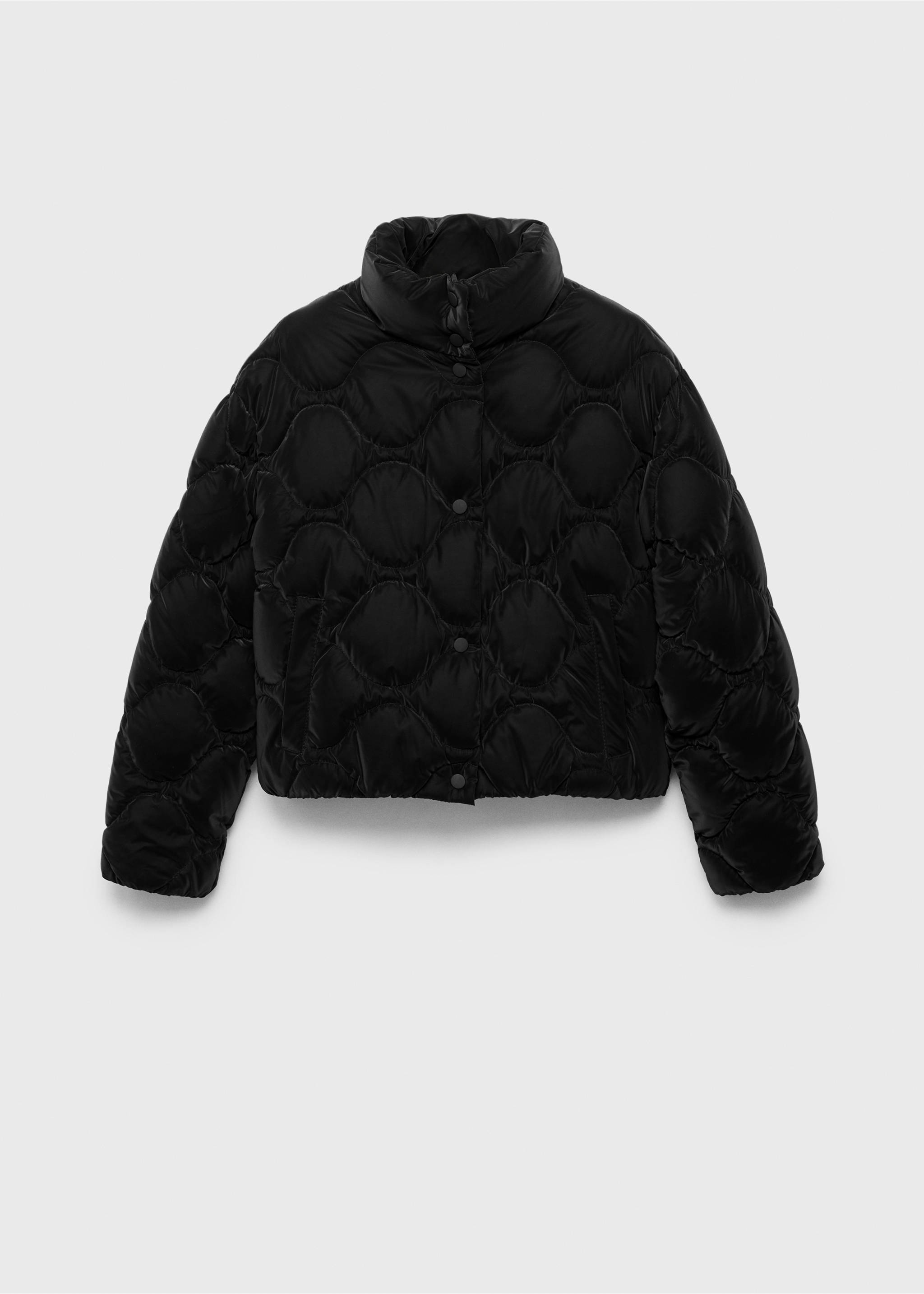 Стеганый анорак с вощеным эффектом - Изделие без модели, Черный. Ref: 17047760-00.