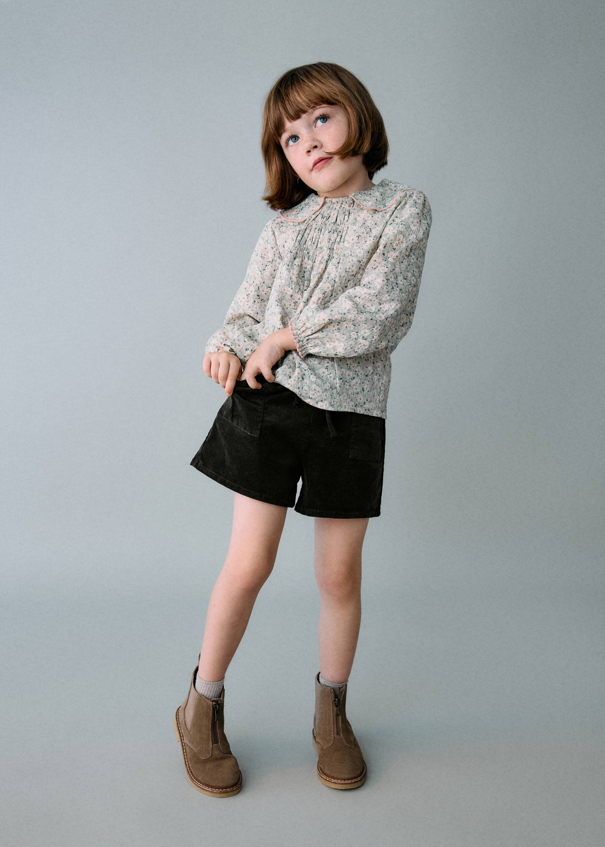 Slouchy corduroy shorts - Overzichtstekening