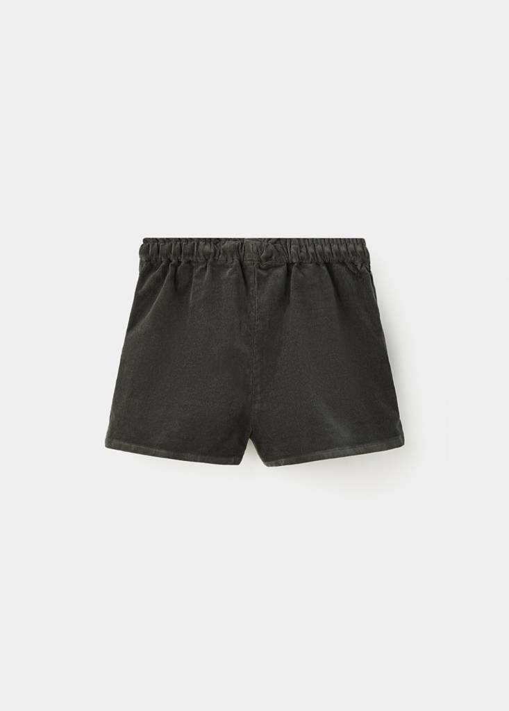 Slouchy corduroy shorts — Dark Green