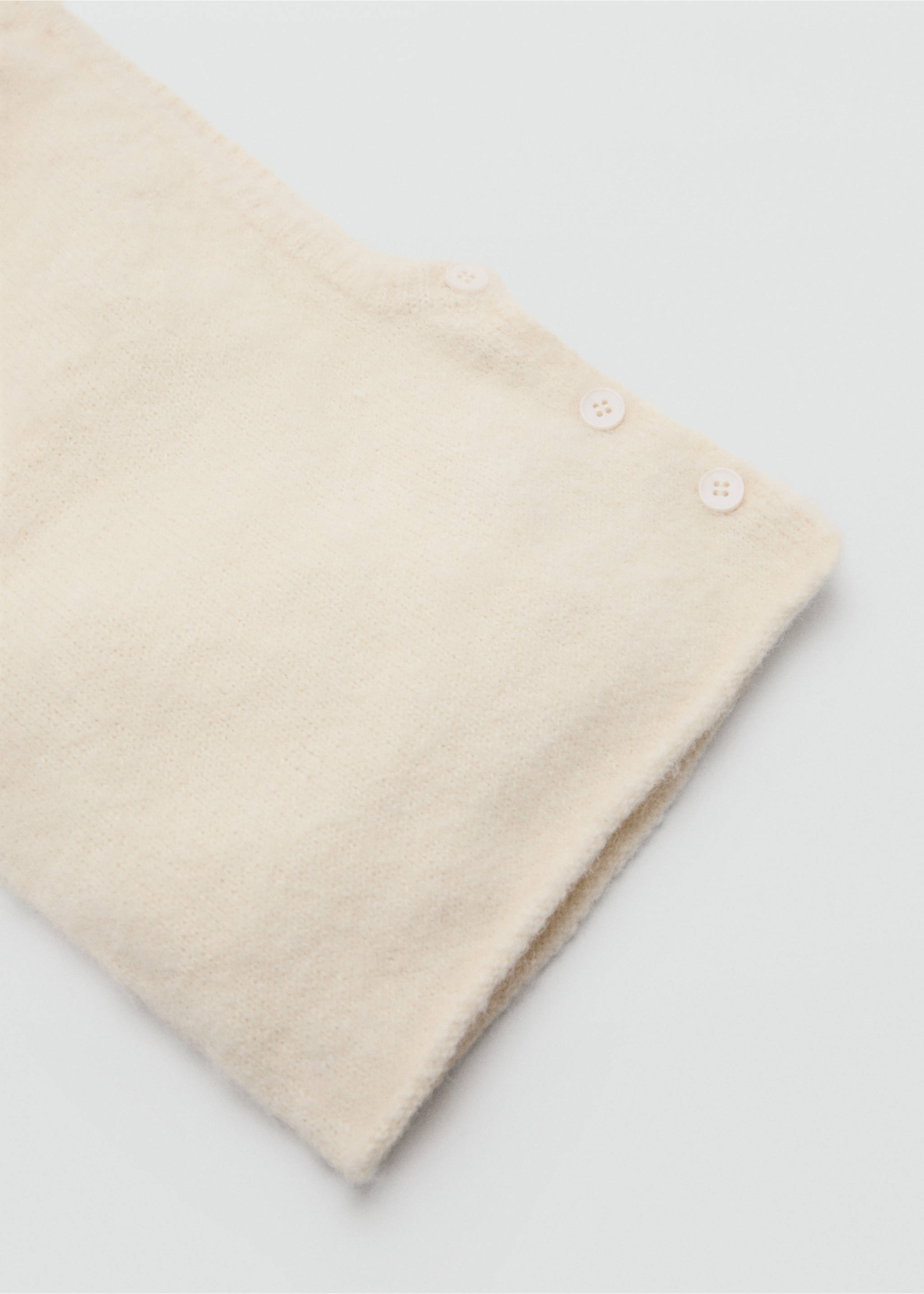 Balaclava knit buttons - Medium plane, Ecru. Ref: 17047765-00.