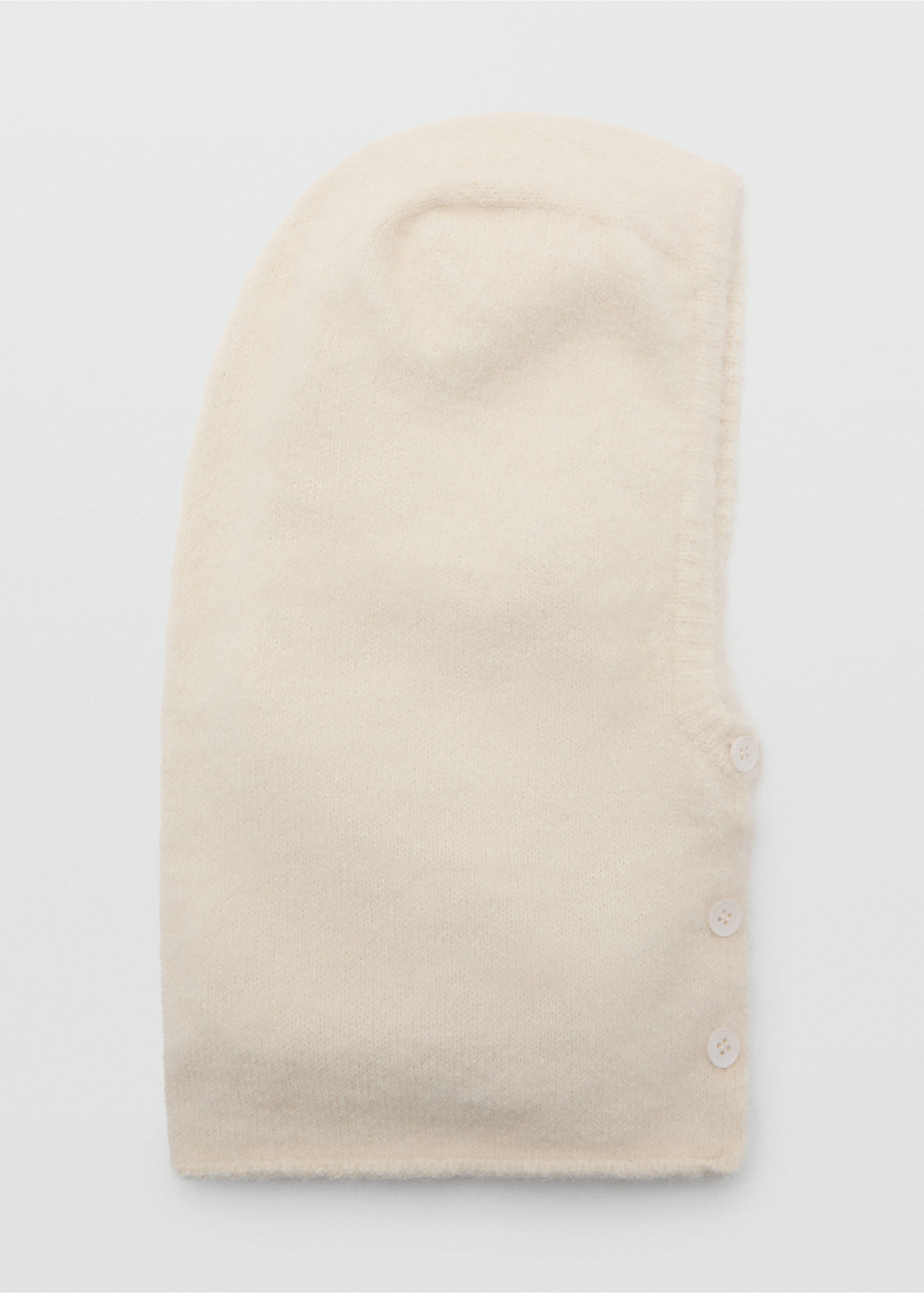 Balaclava knit buttons - Article without model, Ecru. Ref: 17047765-00.