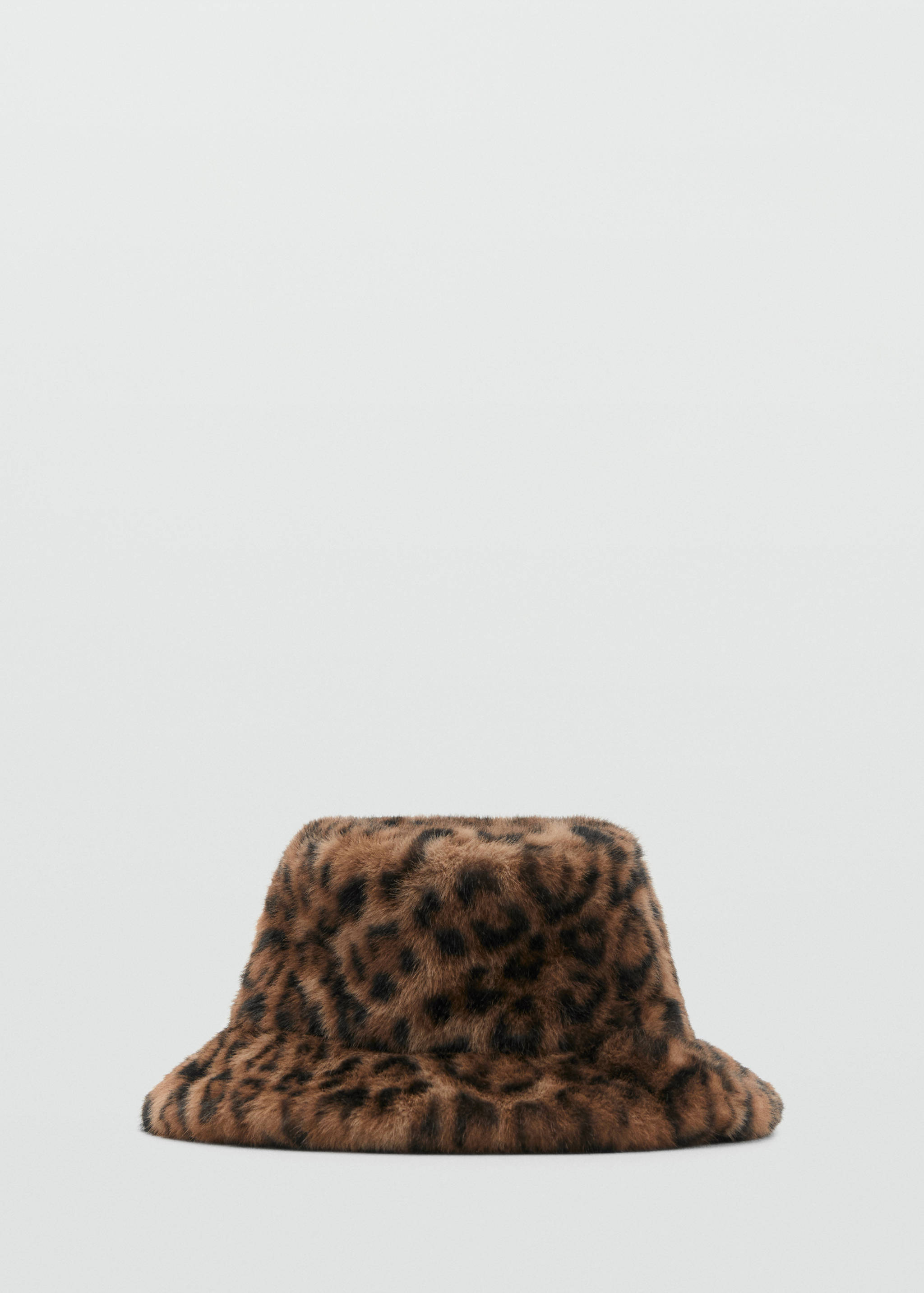 Leopard faux-fur bucket hat - Article without model