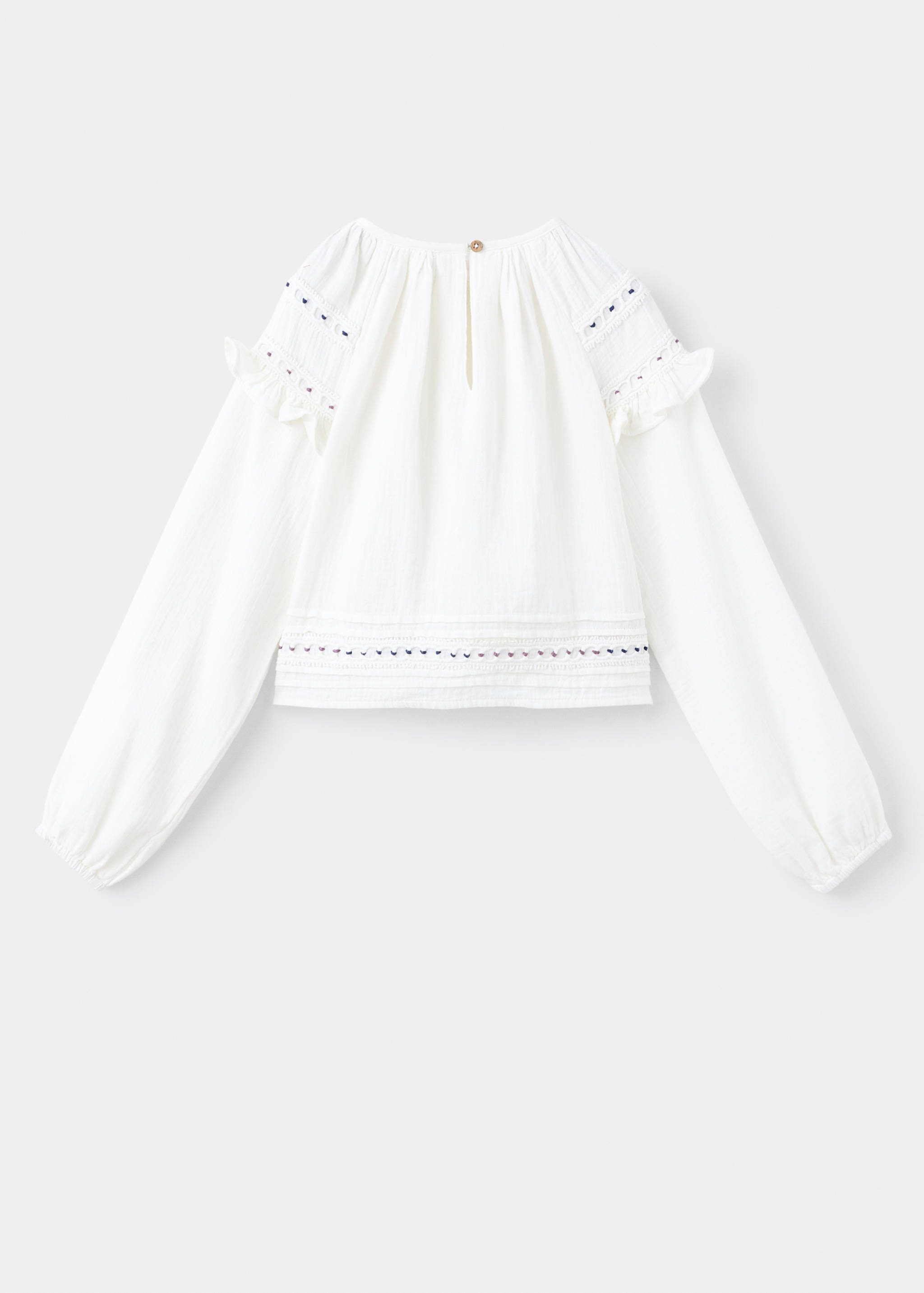 Embroidered cotton blouse - Reverse of the article