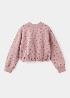 Embroidered sweatshirt with floral pattern — Pink 6