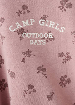 Embroidered sweatshirt with floral pattern — Pink 5