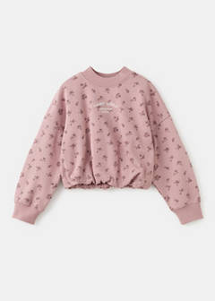 Embroidered sweatshirt with floral pattern — Pink 3